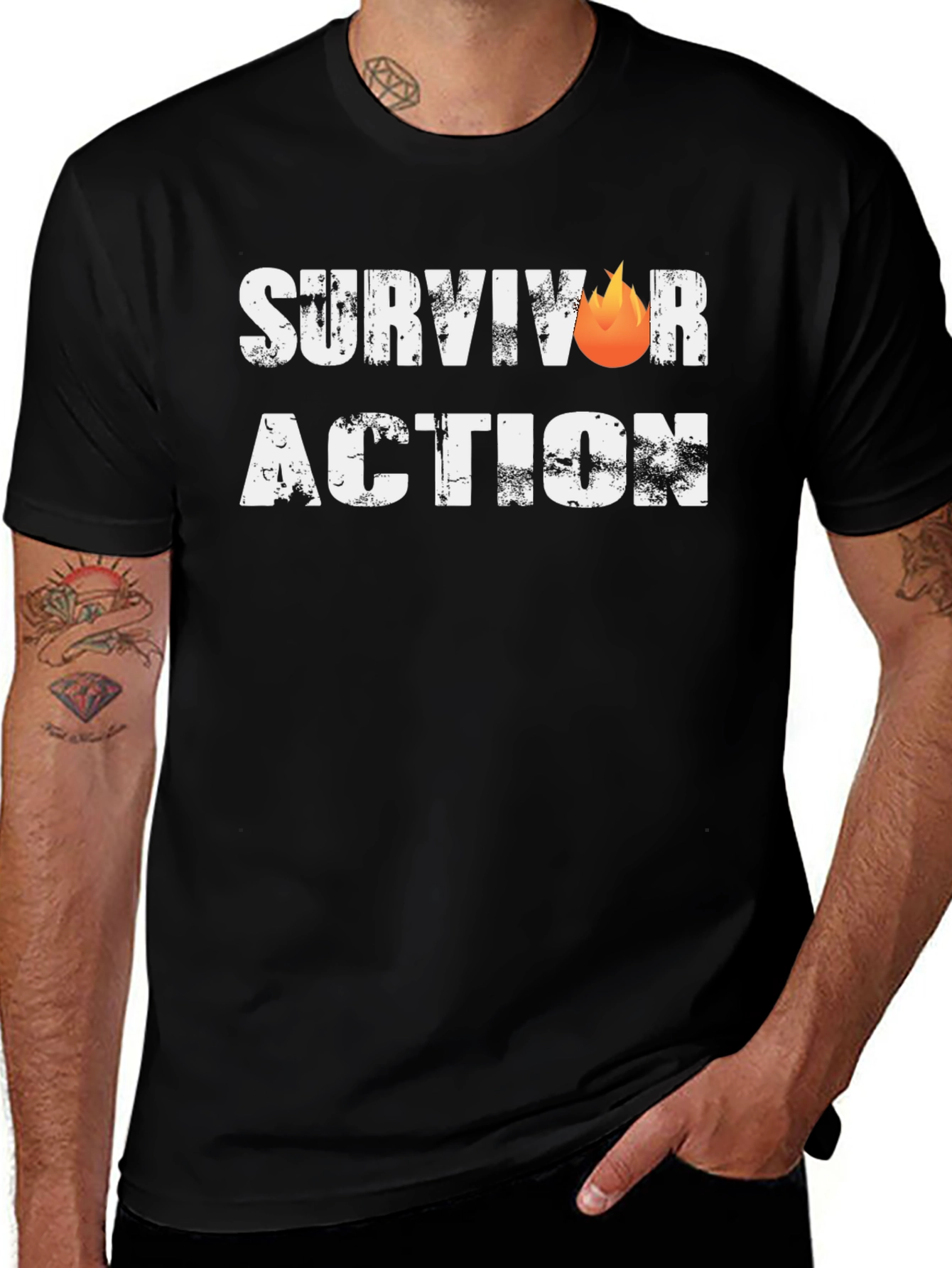 Survivor Action Graphic T-Shirt