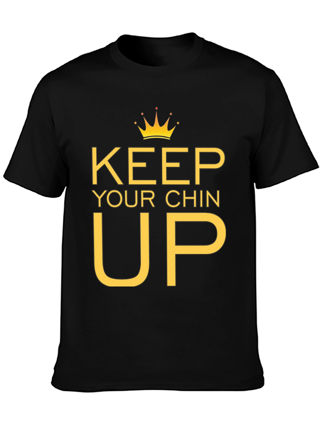 Keep Your Chin Up Graphic Tee - Black