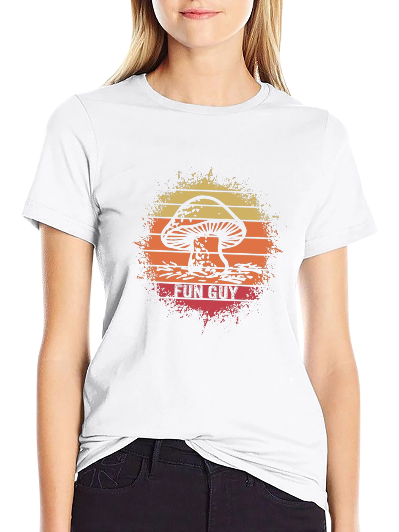 Fun Guy Mushroom Graphic T-Shirt - Retro Style