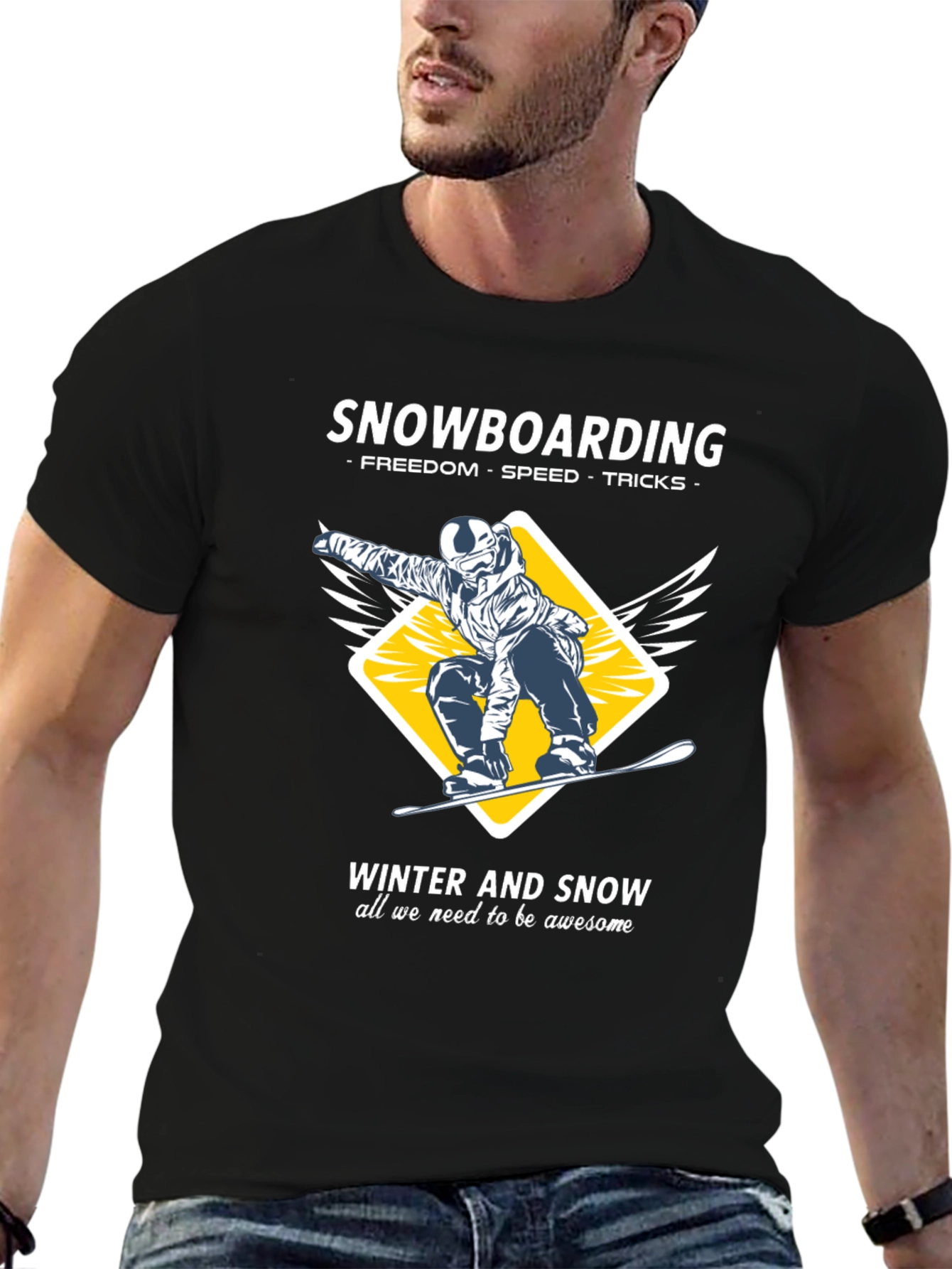 Snowboarding T-Shirt - Winter Sports Apparel