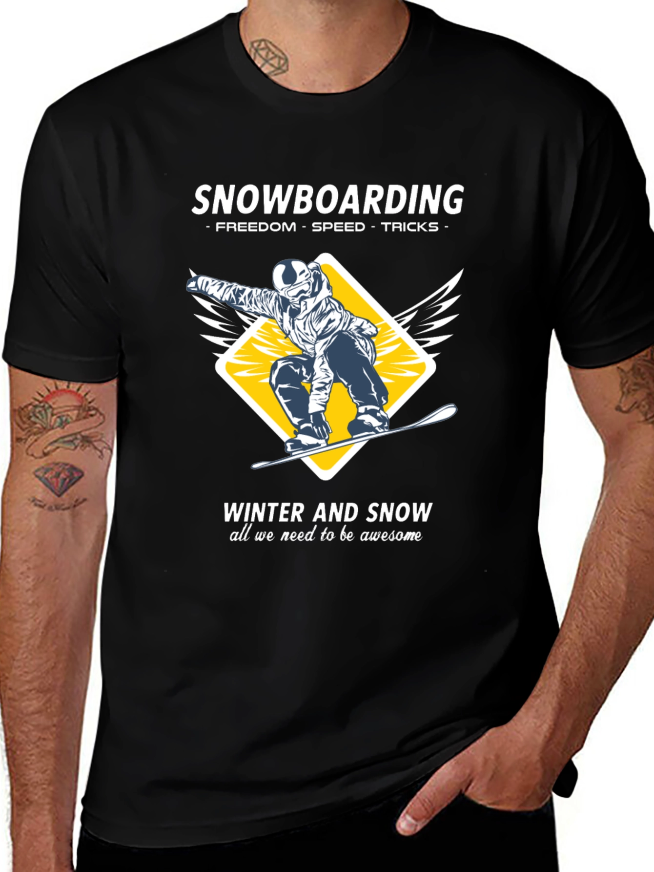 Snowboarding T-Shirt - Winter Sports Apparel