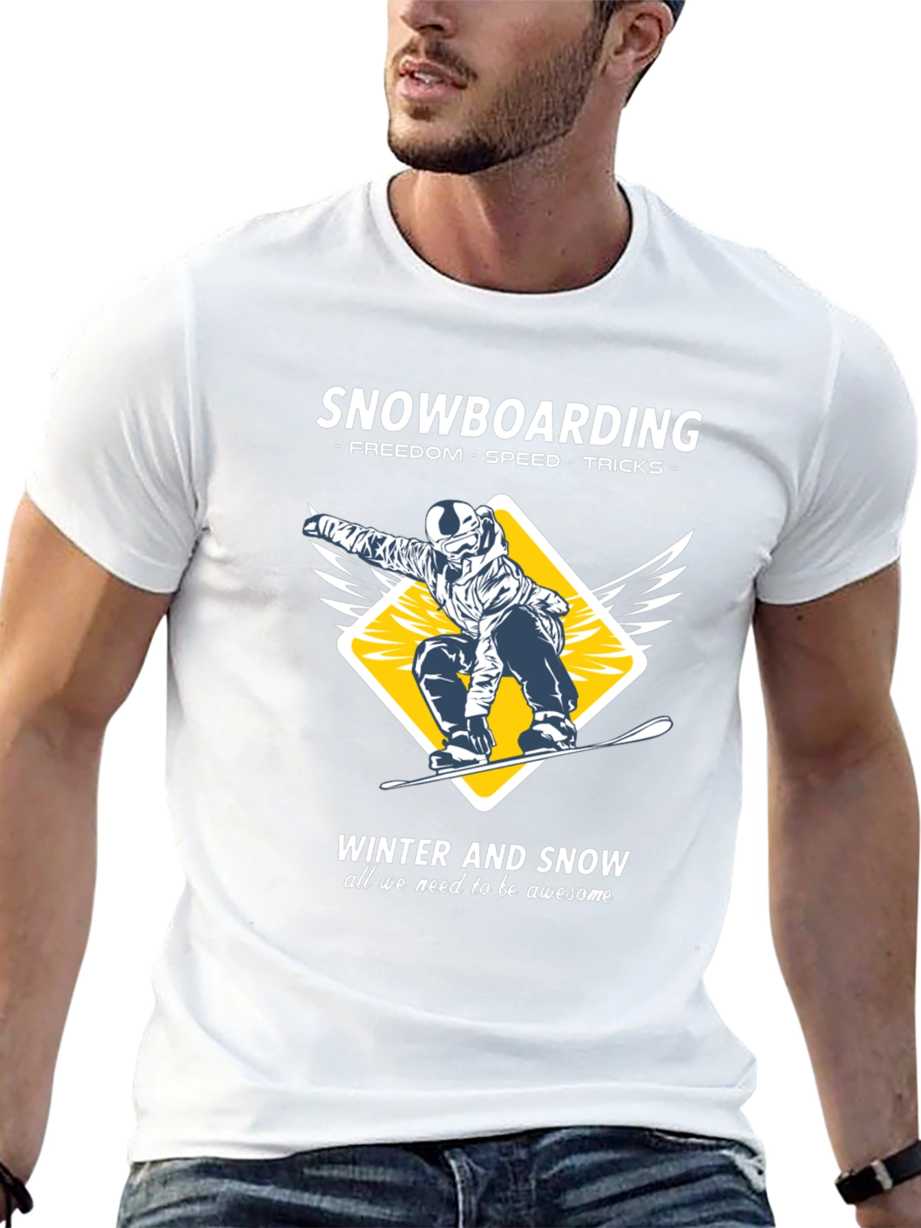 Snowboarding T-Shirt - Winter Sports Apparel