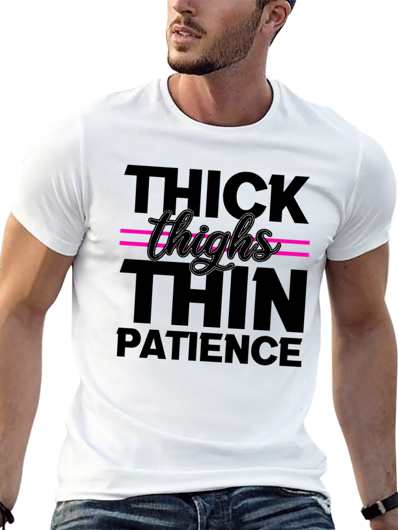Thick Thighs Thin Patience Graphic Tee - Trendy Style