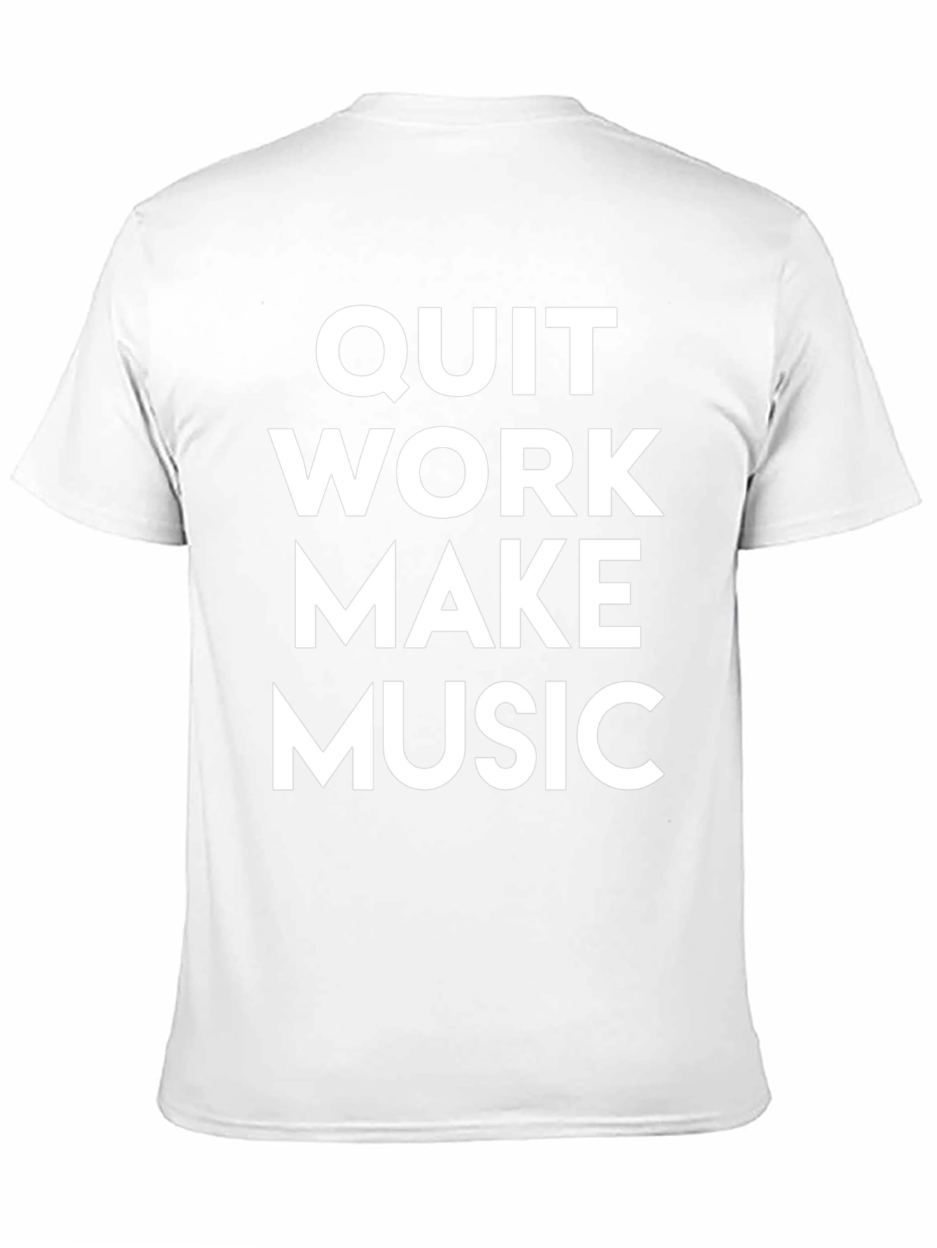 Quit Work Make Music Black T-Shirt