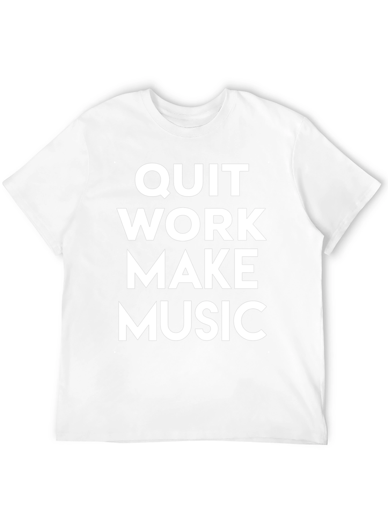 Quit Work Make Music Black T-Shirt