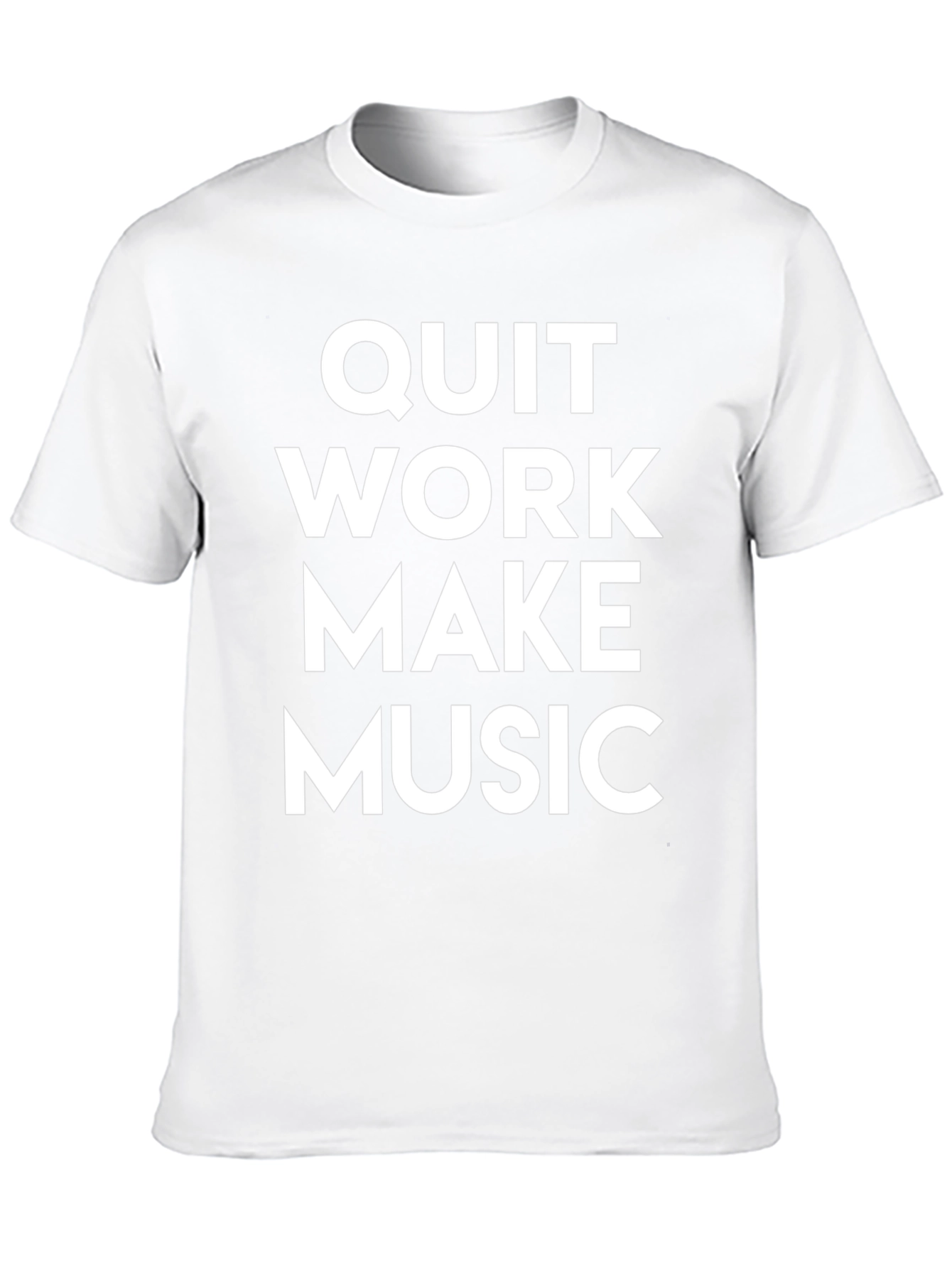 Quit Work Make Music Black T-Shirt