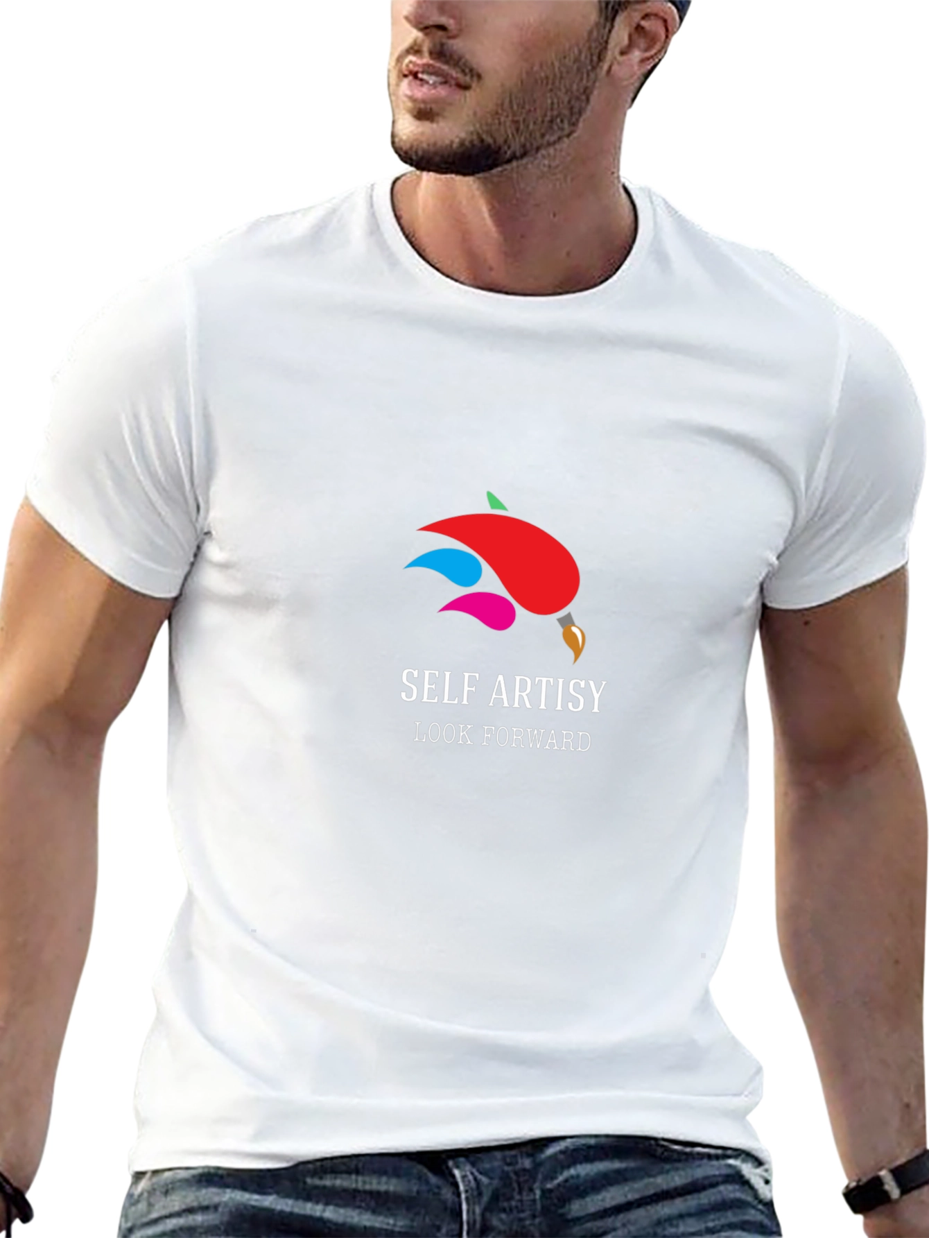 Self Artsy Black T-Shirt
