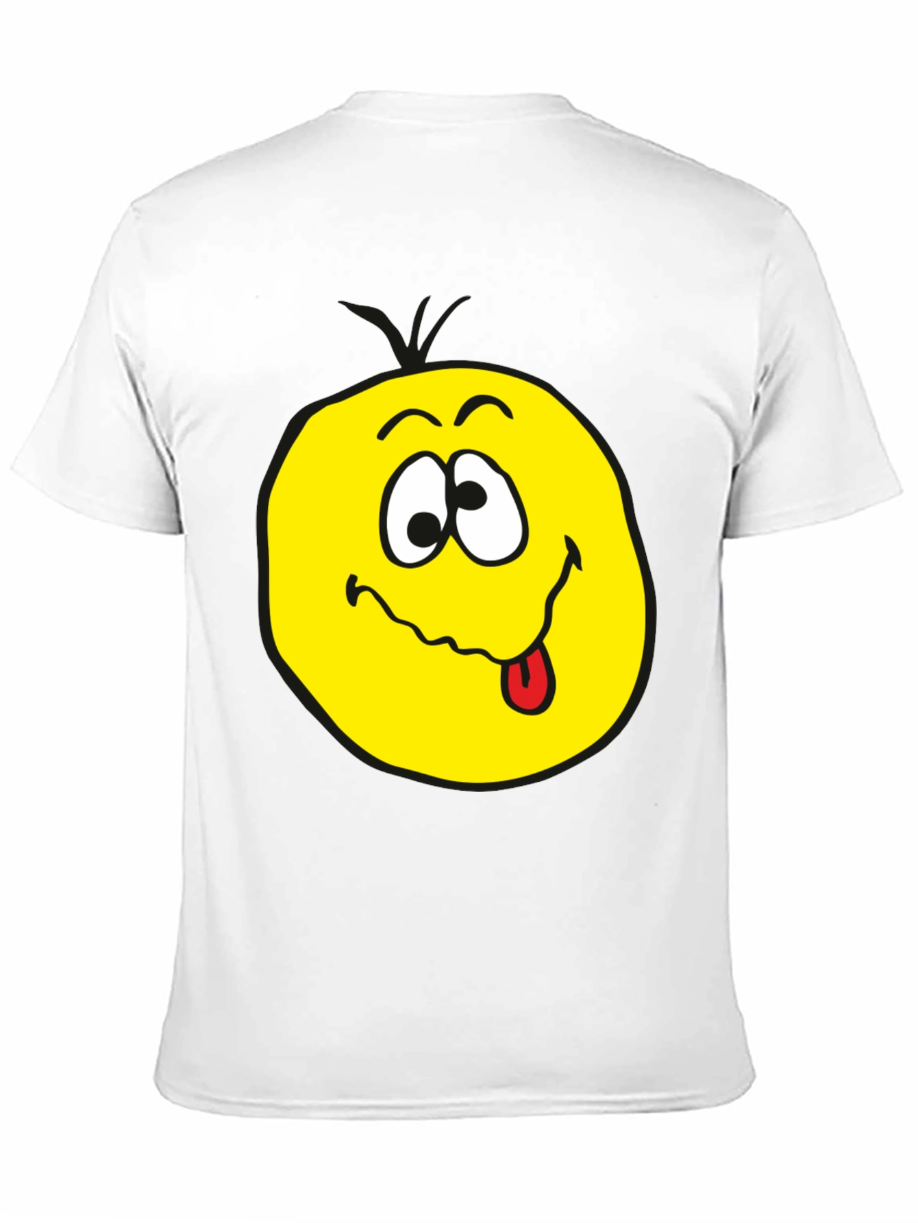 Funny Face Black T-Shirt Smiling Tongue Emoji