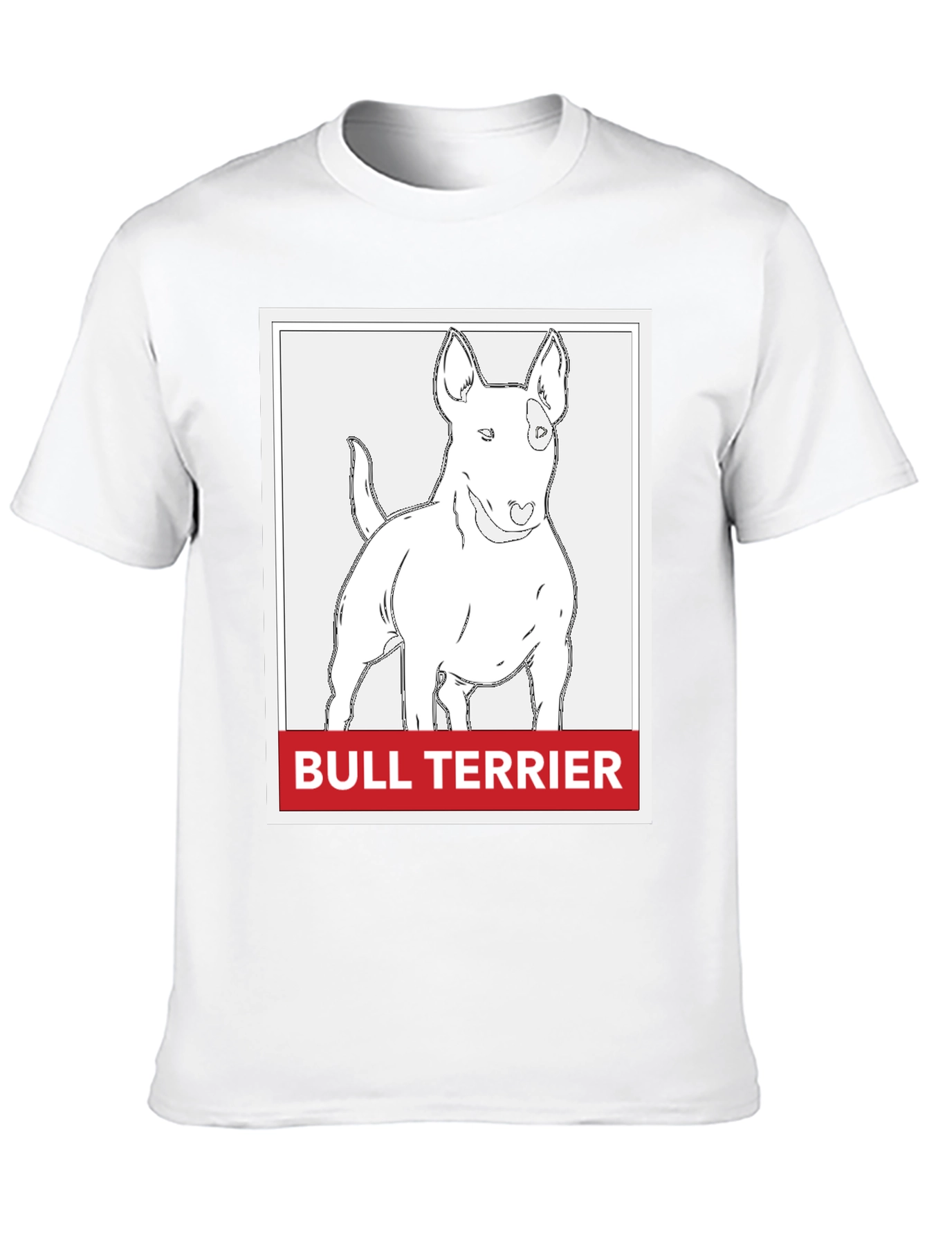 Bull Terrier Graphic T-Shirt - Casual Black Tee