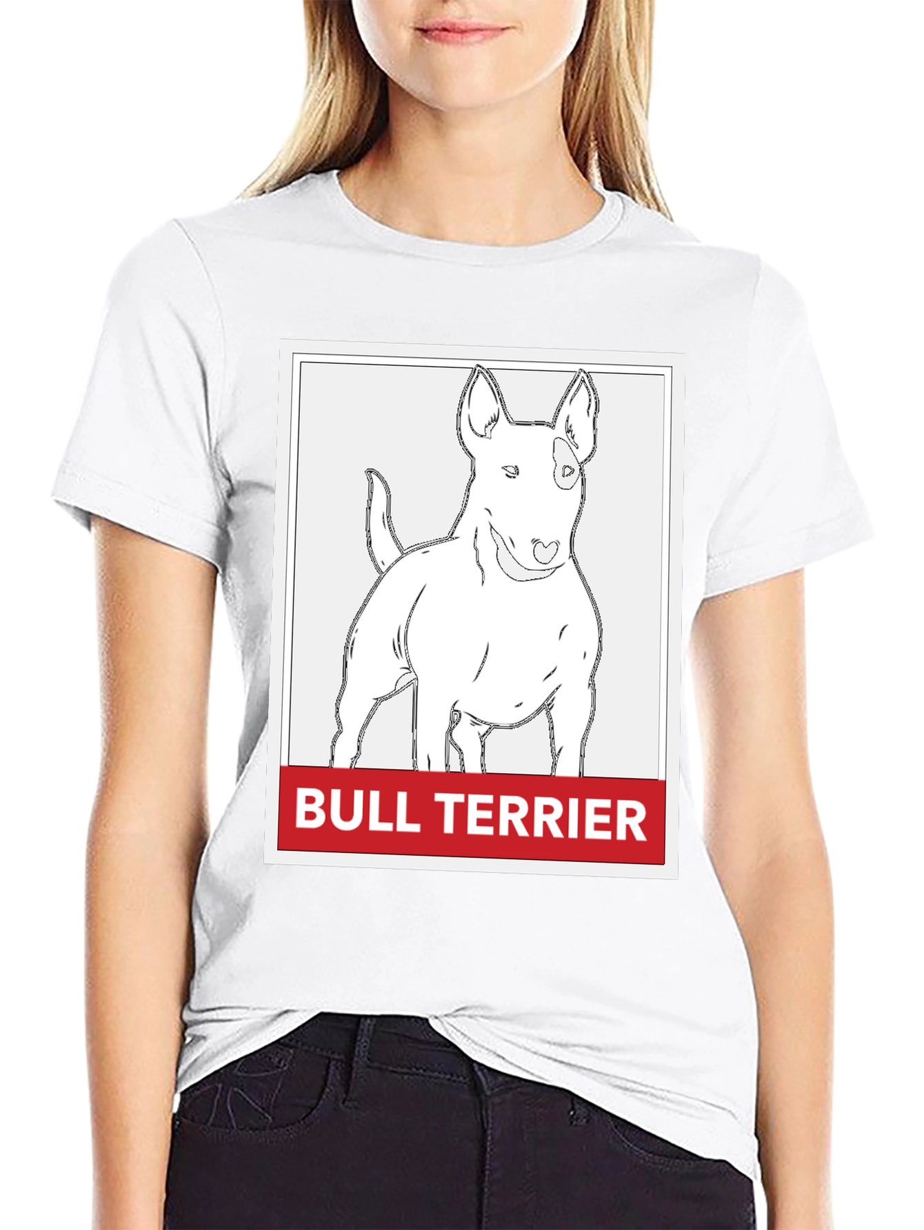 Bull Terrier Graphic T-Shirt - Casual Black Tee