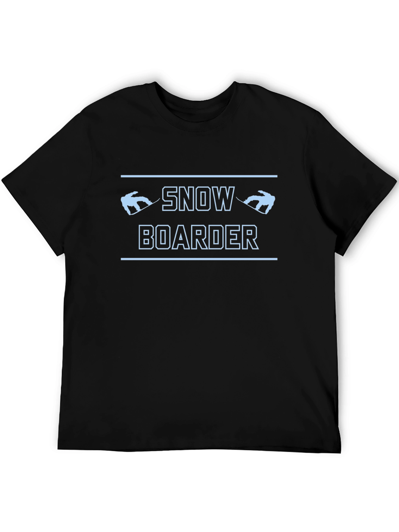 Snowboarder Graphic Tee - Black Cotton