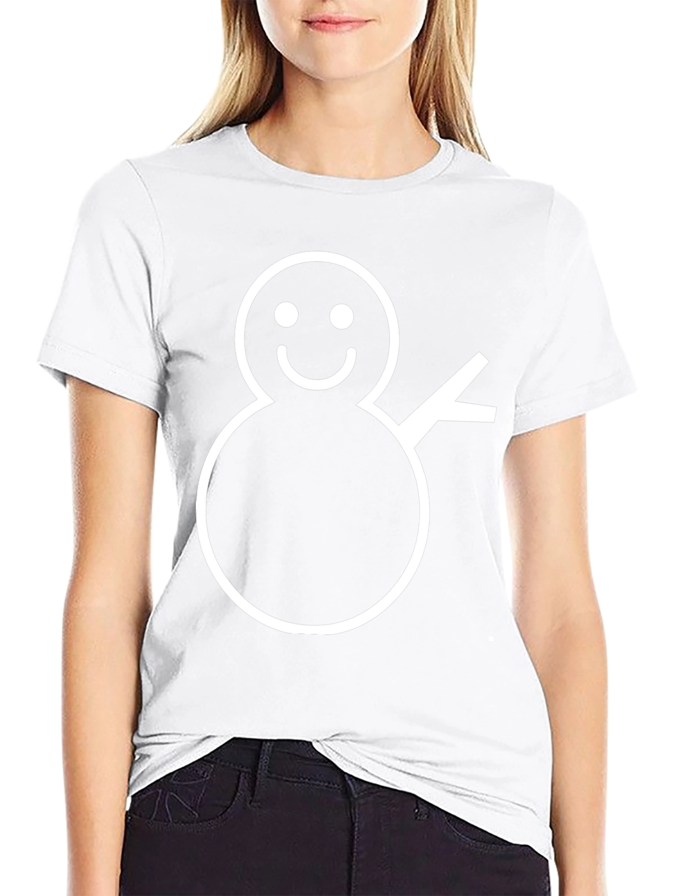Snowman Graphic Tee - Festive Holiday Shirt