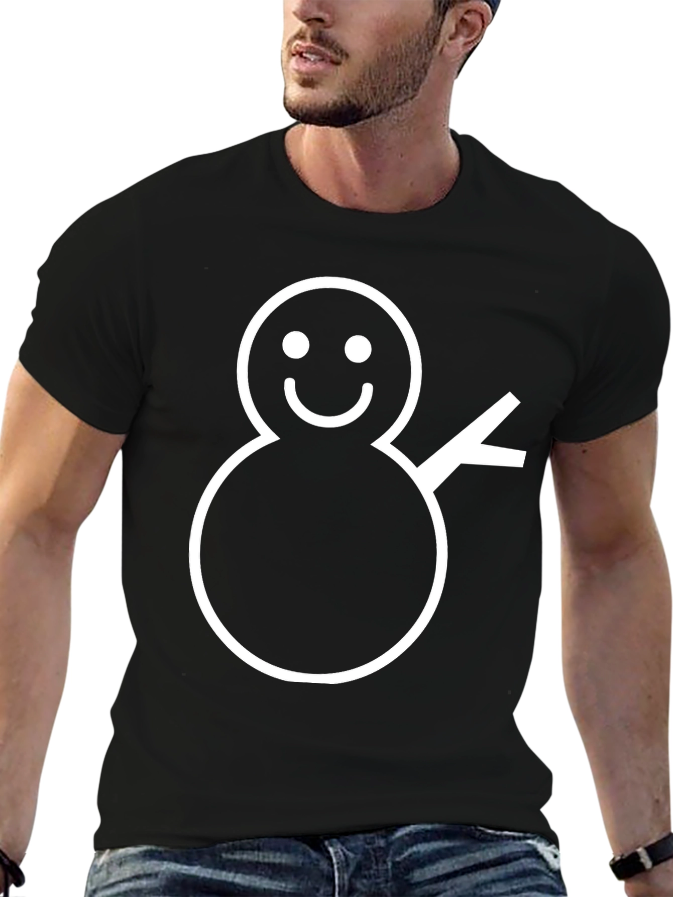 Snowman Graphic Tee - Festive Holiday Shirt