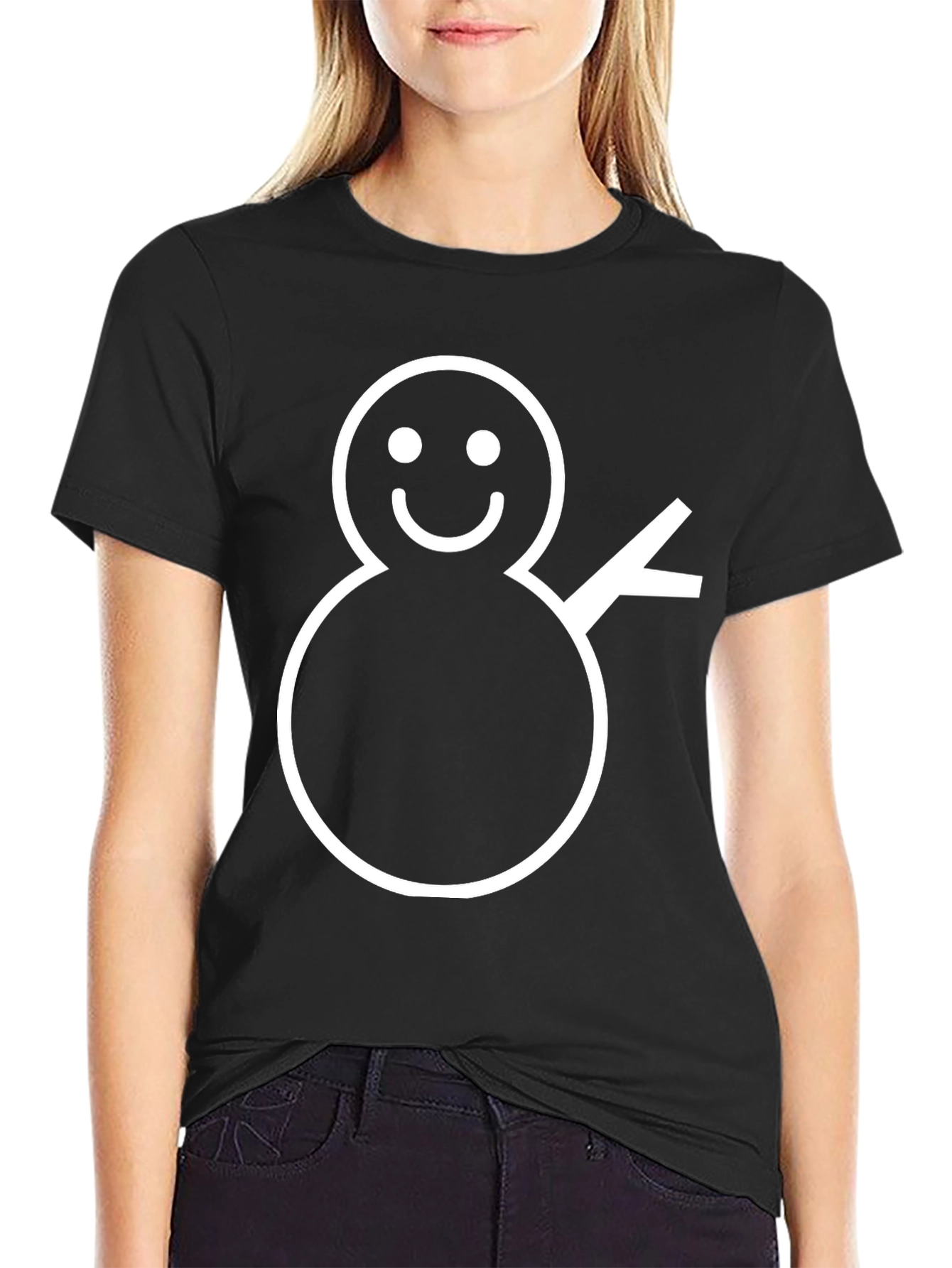 Snowman Graphic Tee - Festive Holiday Shirt