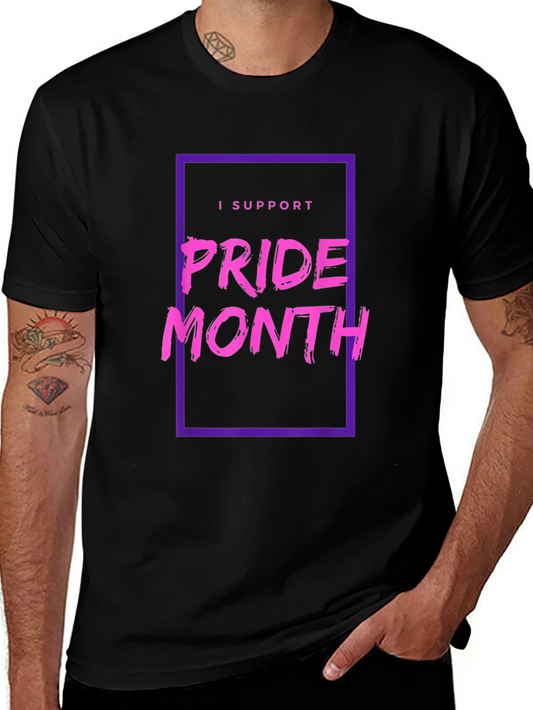 Pride Month Support T-Shirt - Black