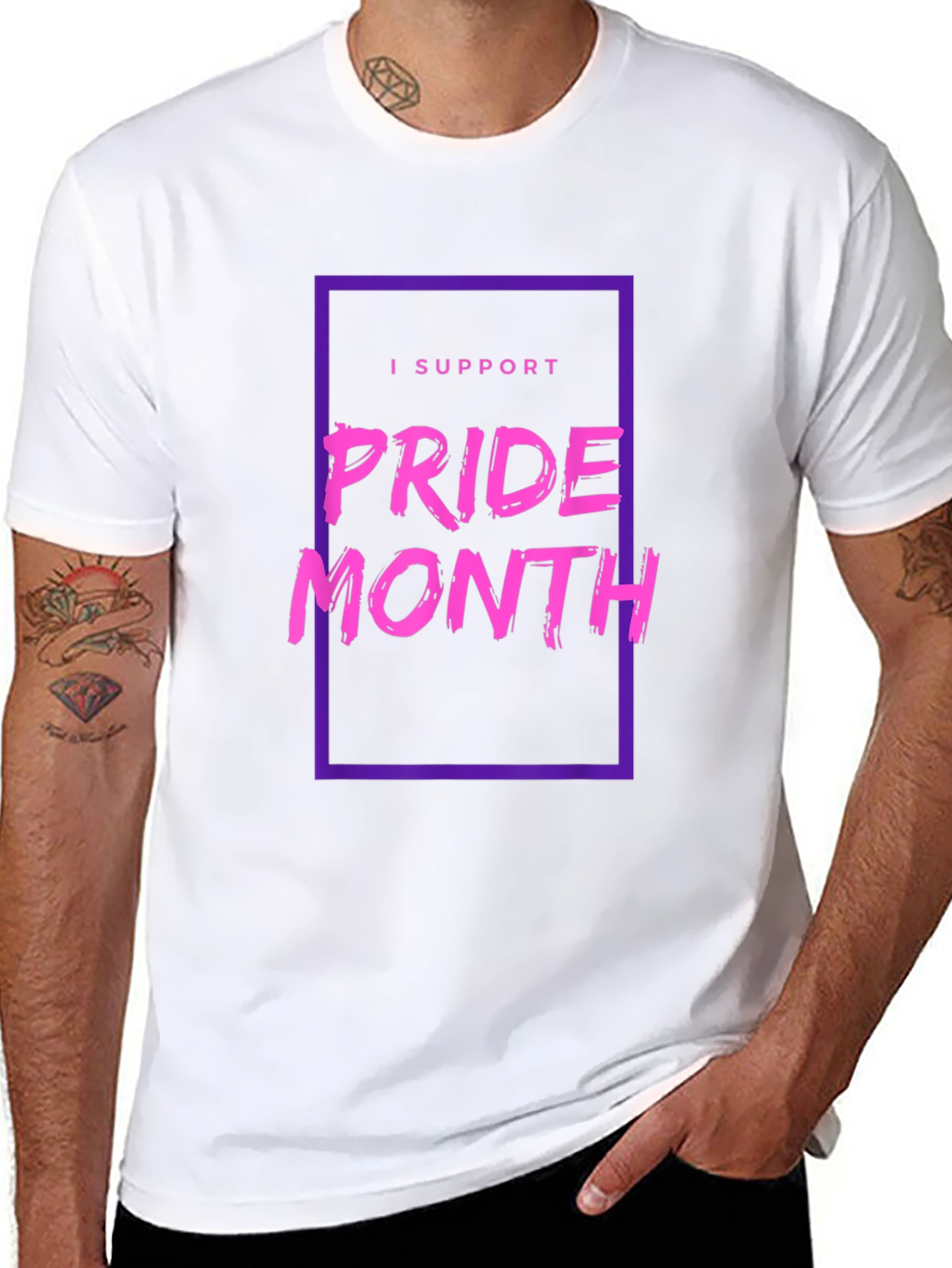 Pride Month Support T-Shirt - Black