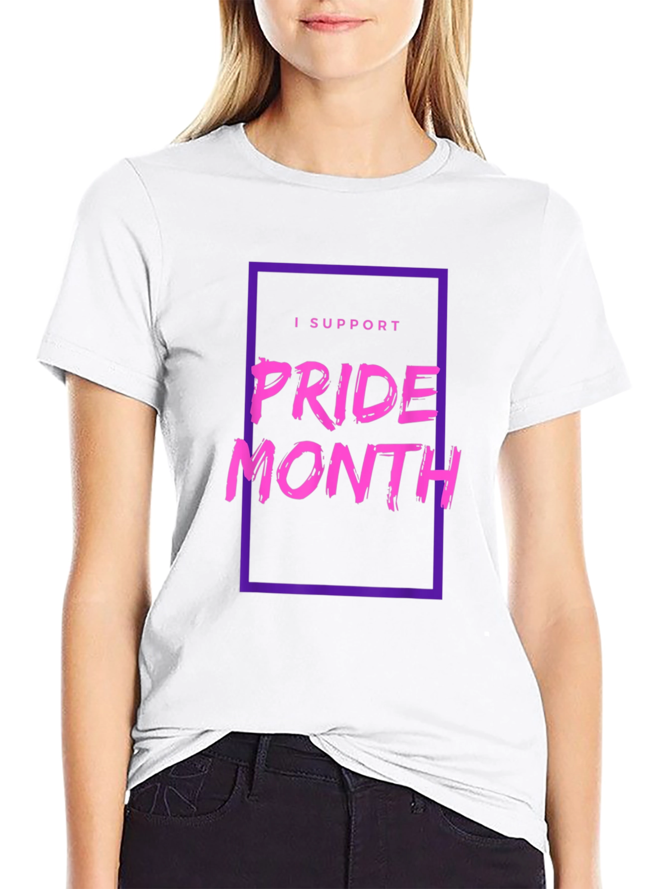 Pride Month Support T-Shirt - Black