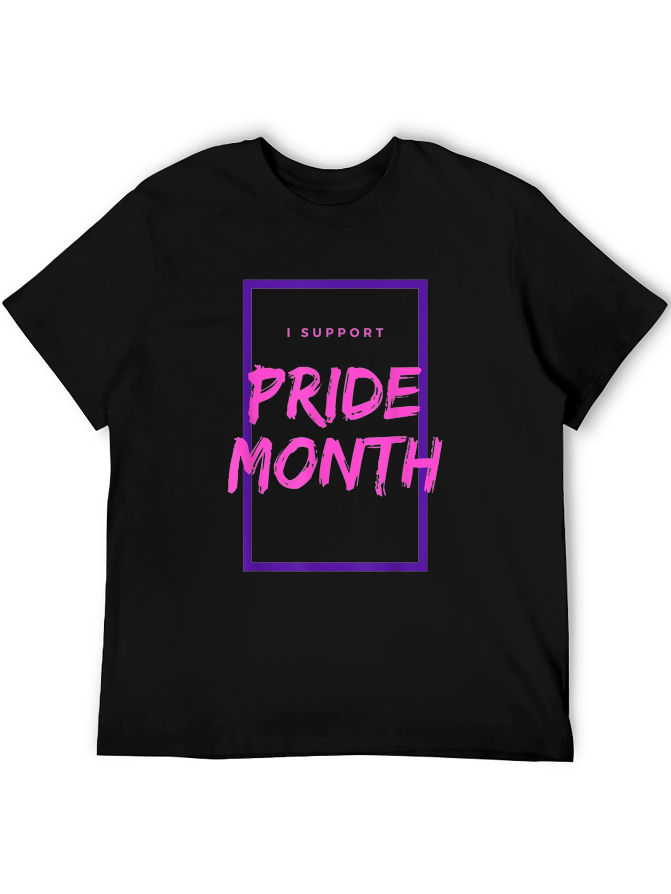 Pride Month Support T-Shirt - Black