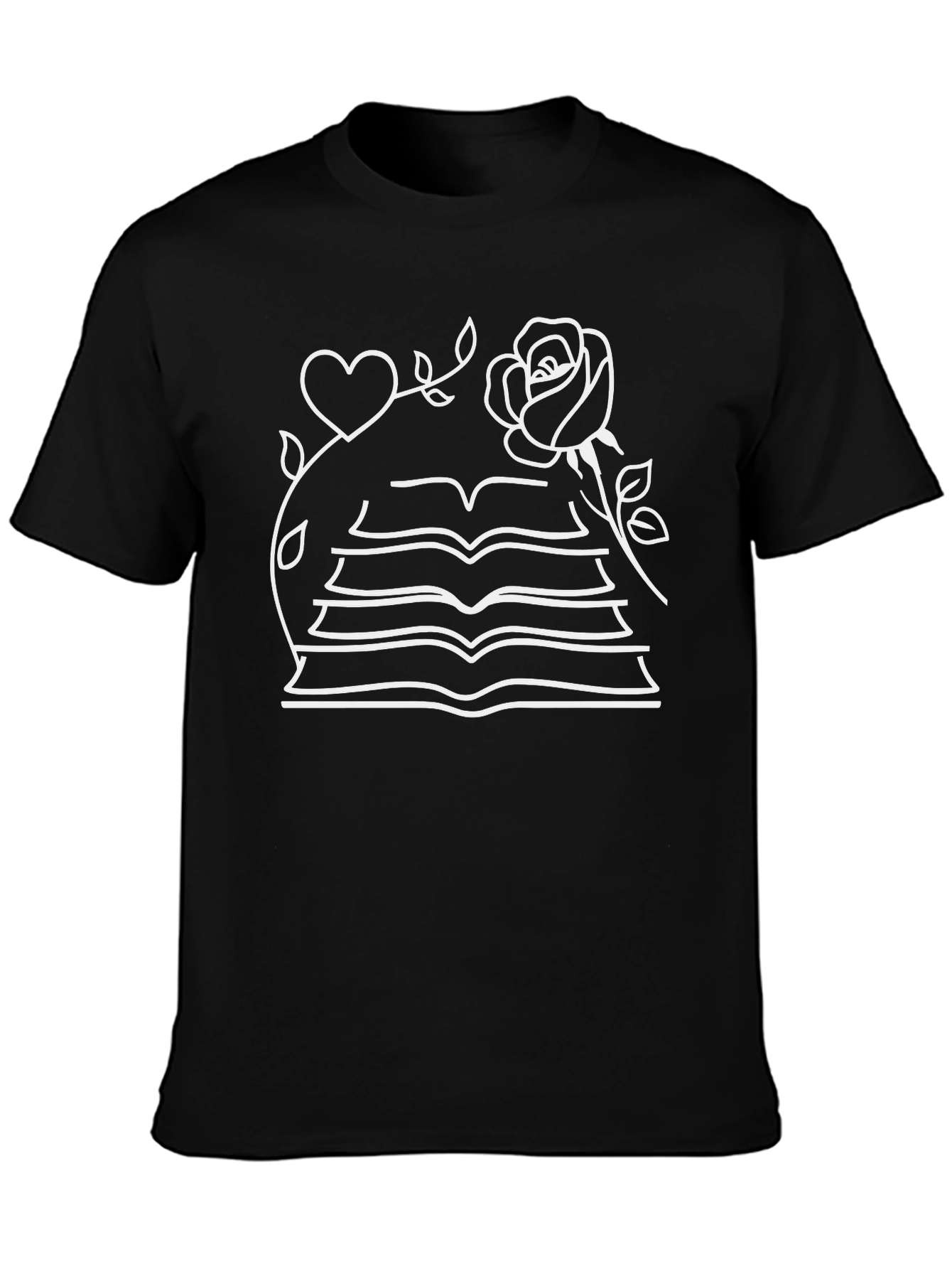 Heart Rose Book T-Shirt