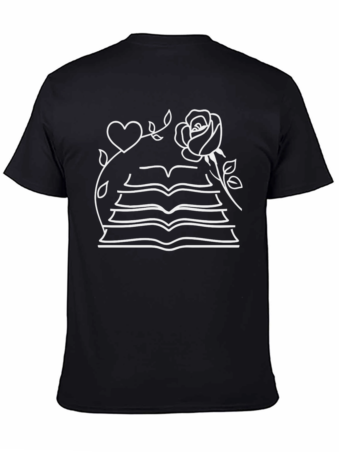 Heart Rose Book T-Shirt