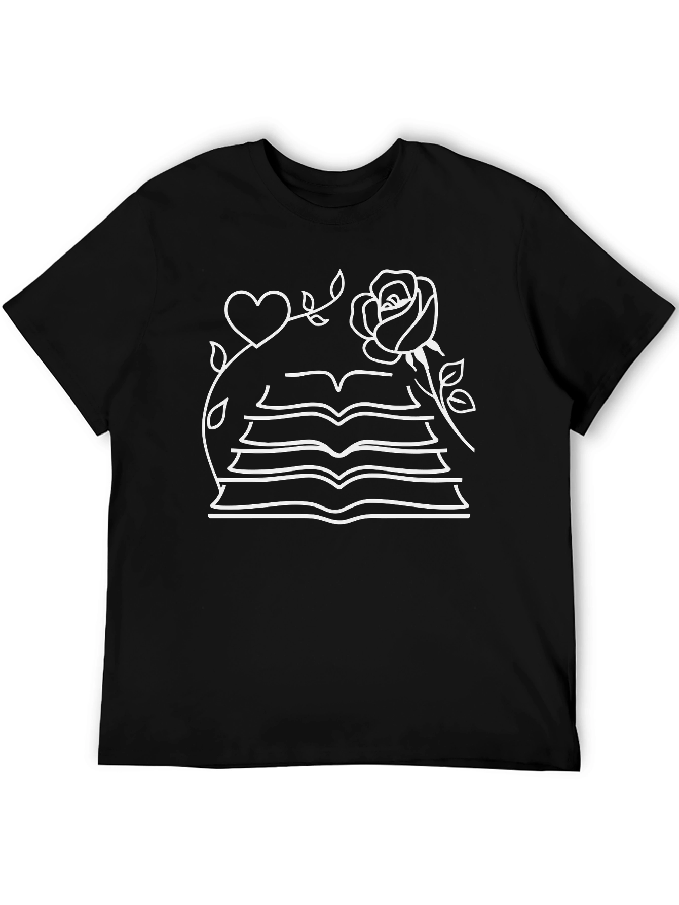 Heart Rose Book T-Shirt