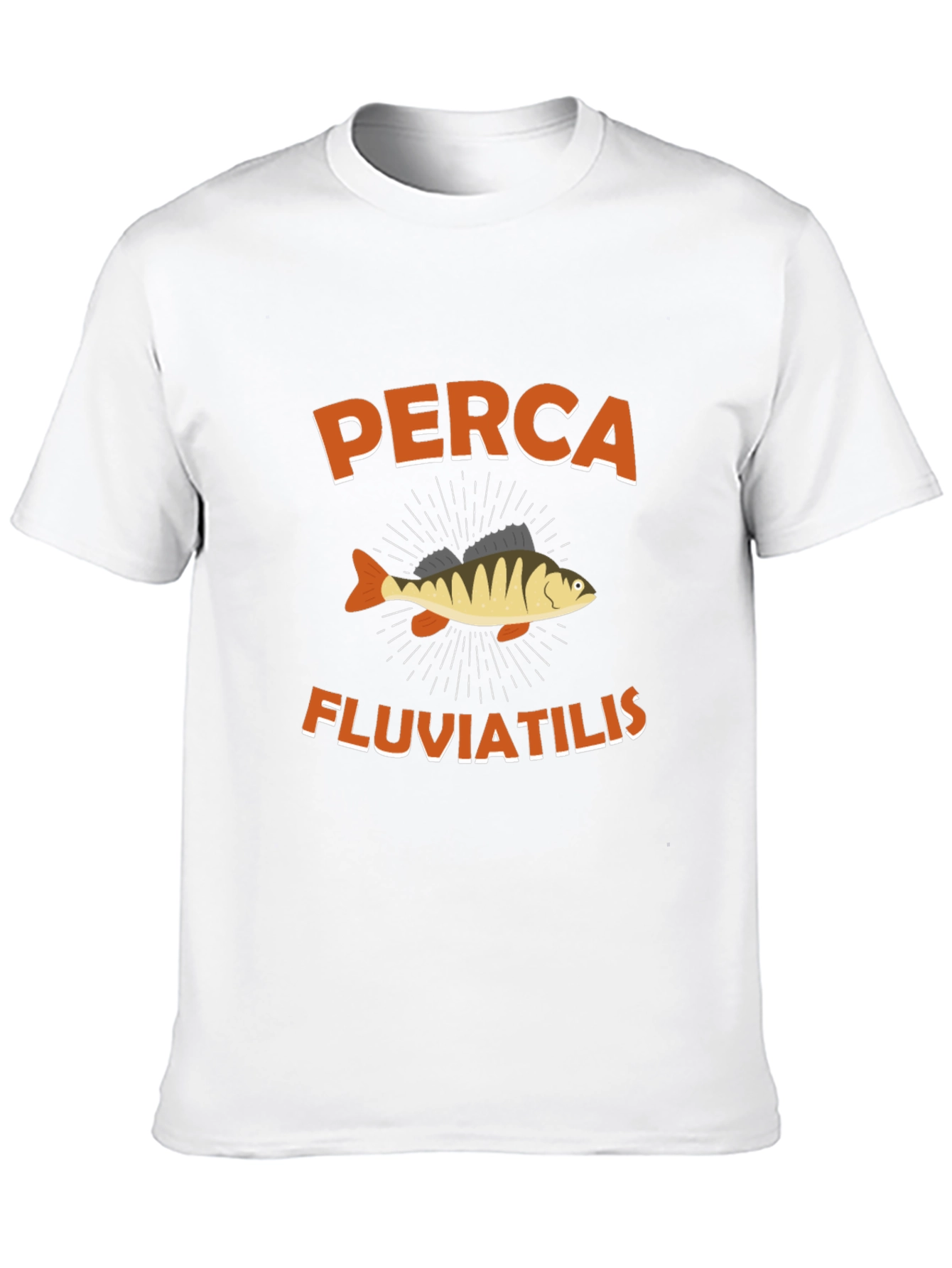 Perch Fish Graphic Tee - Black Cotton T-Shirt