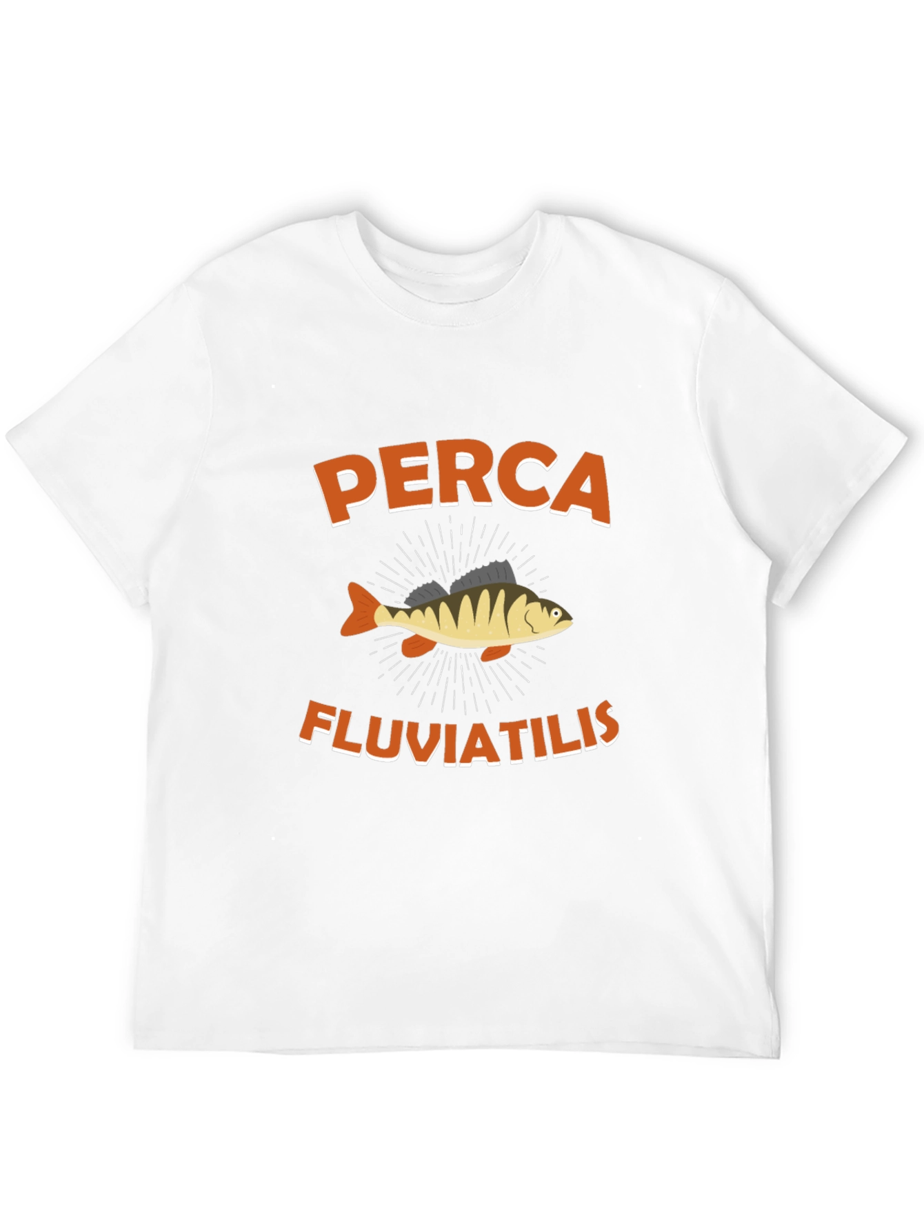Perch Fish Graphic Tee - Black Cotton T-Shirt