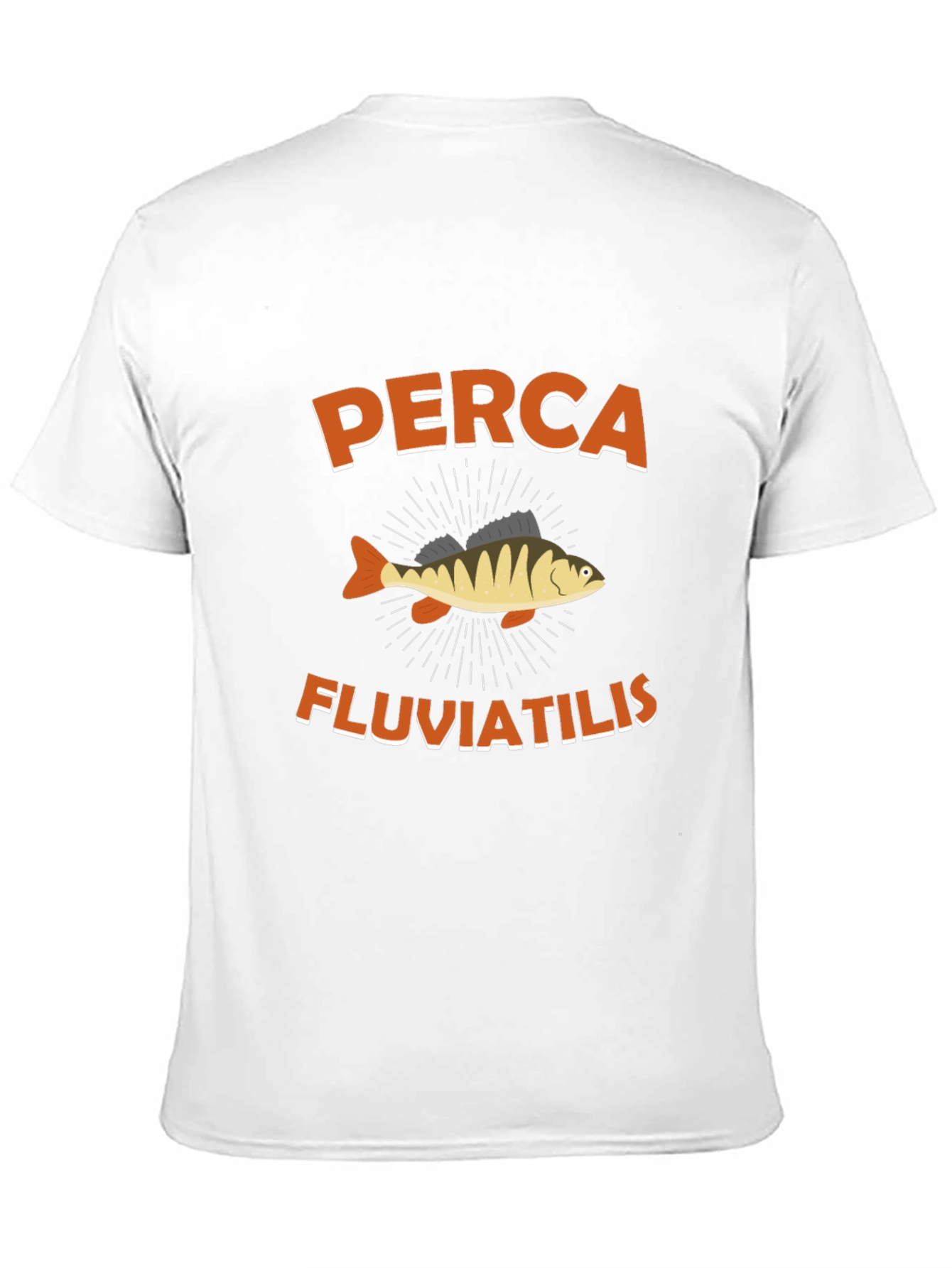 Perch Fish Graphic Tee - Black Cotton T-Shirt