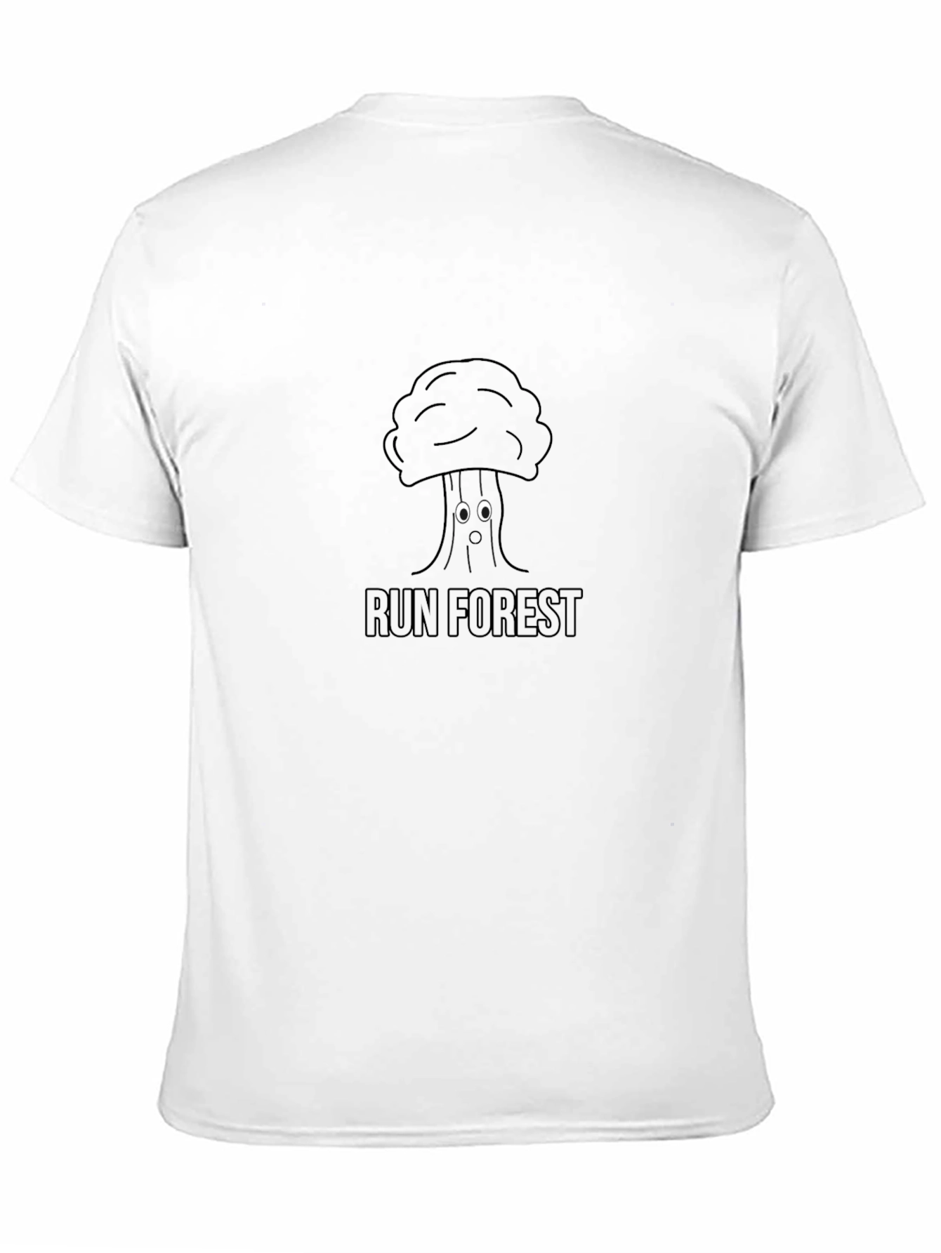 Run Forest Funny Tree Graphic T-Shirt