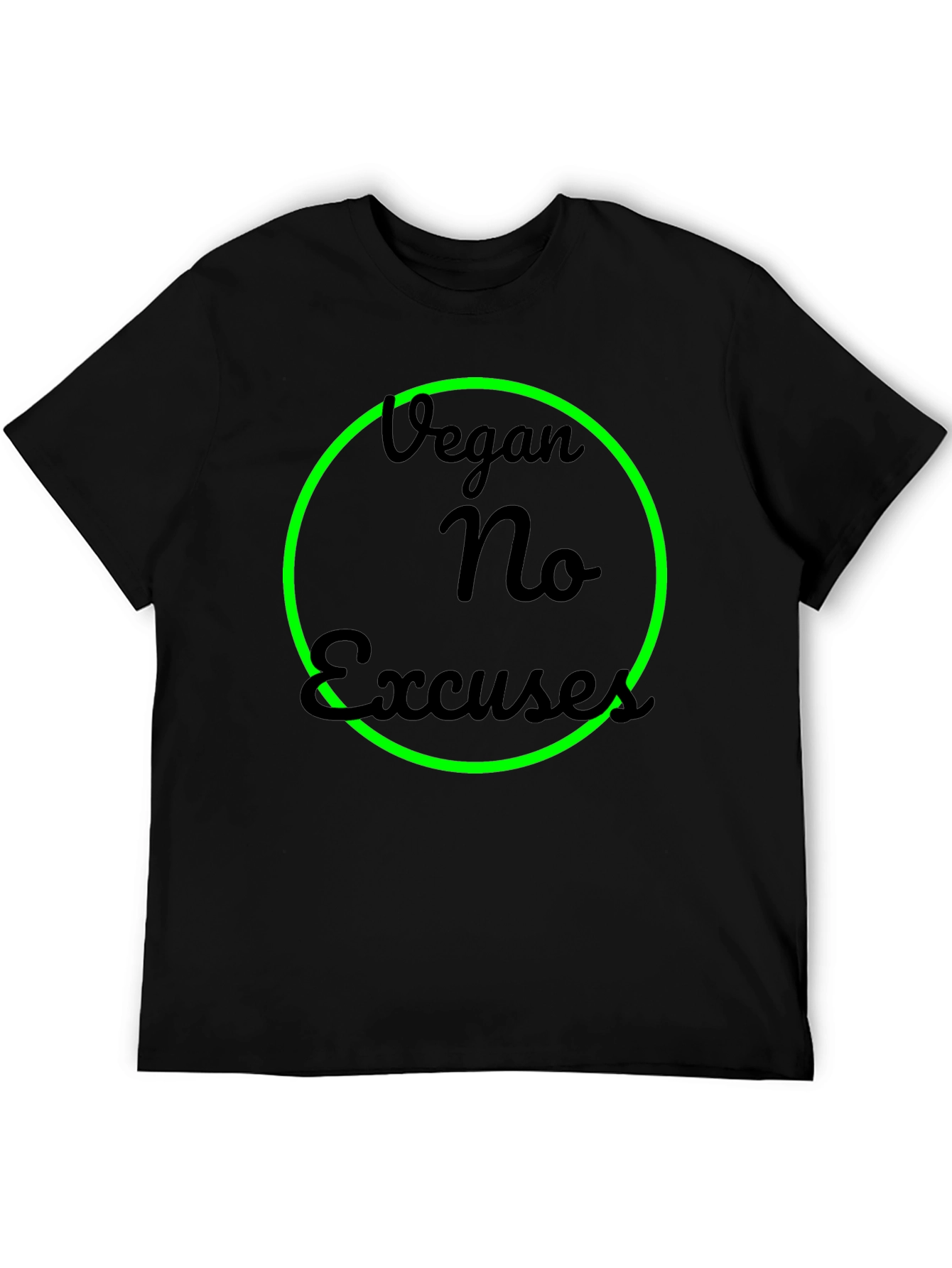 Vegan No Excuses Graphic Tee - Black