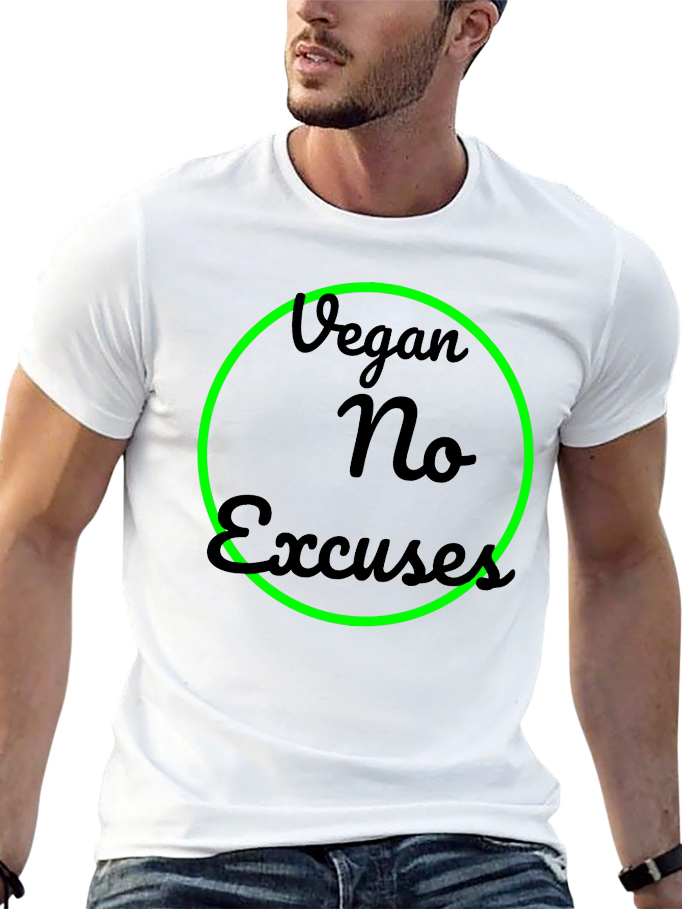Vegan No Excuses Graphic Tee - Black