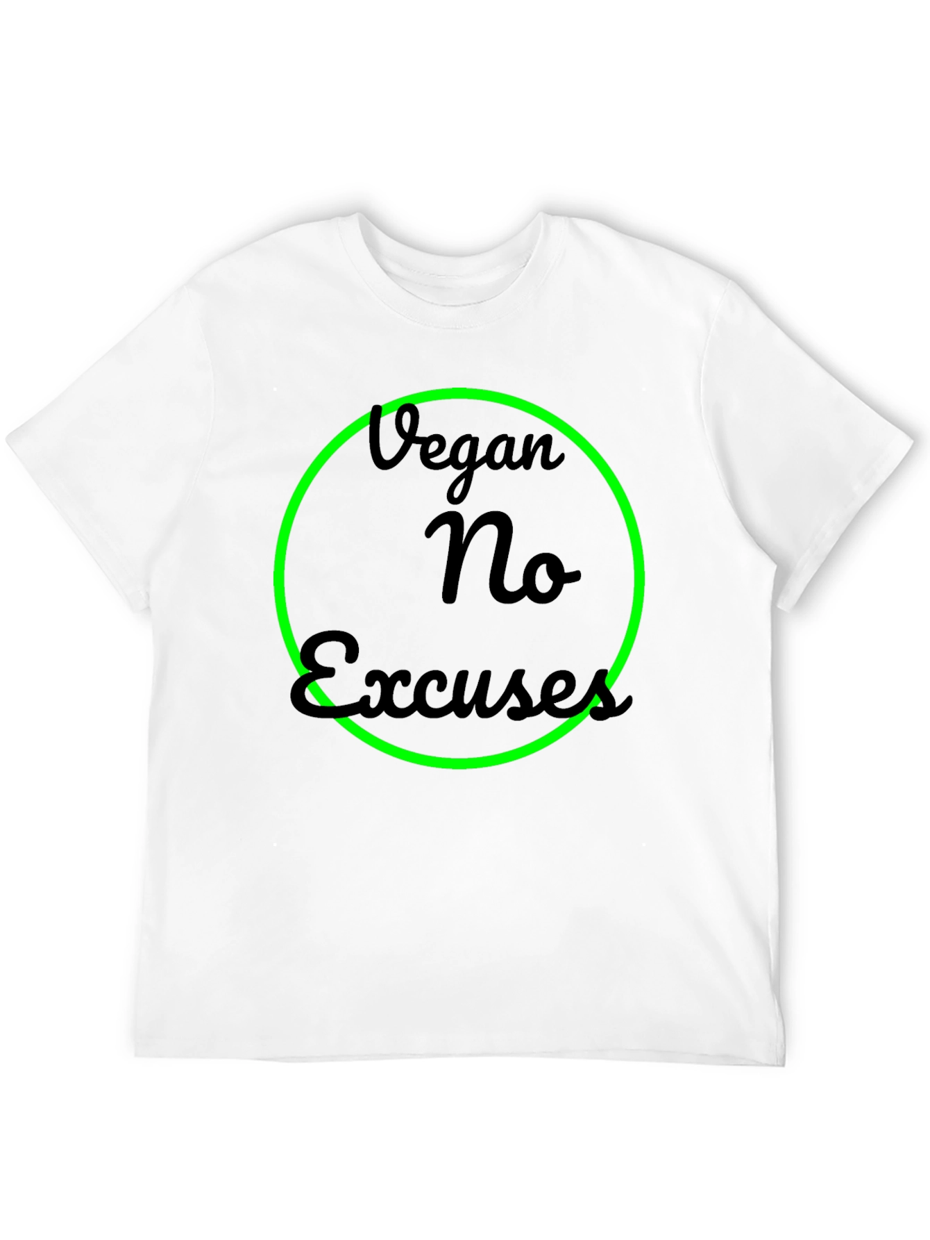 Vegan No Excuses Graphic Tee - Black
