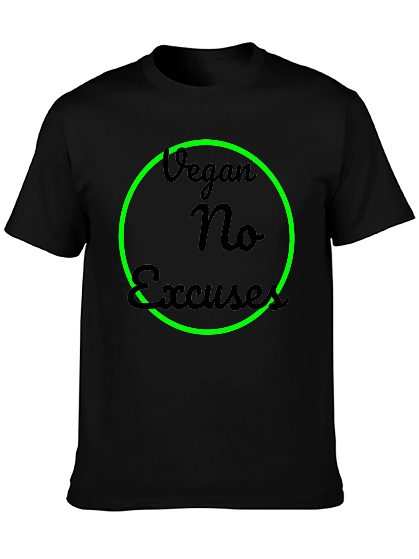 Vegan No Excuses Graphic Tee - Black