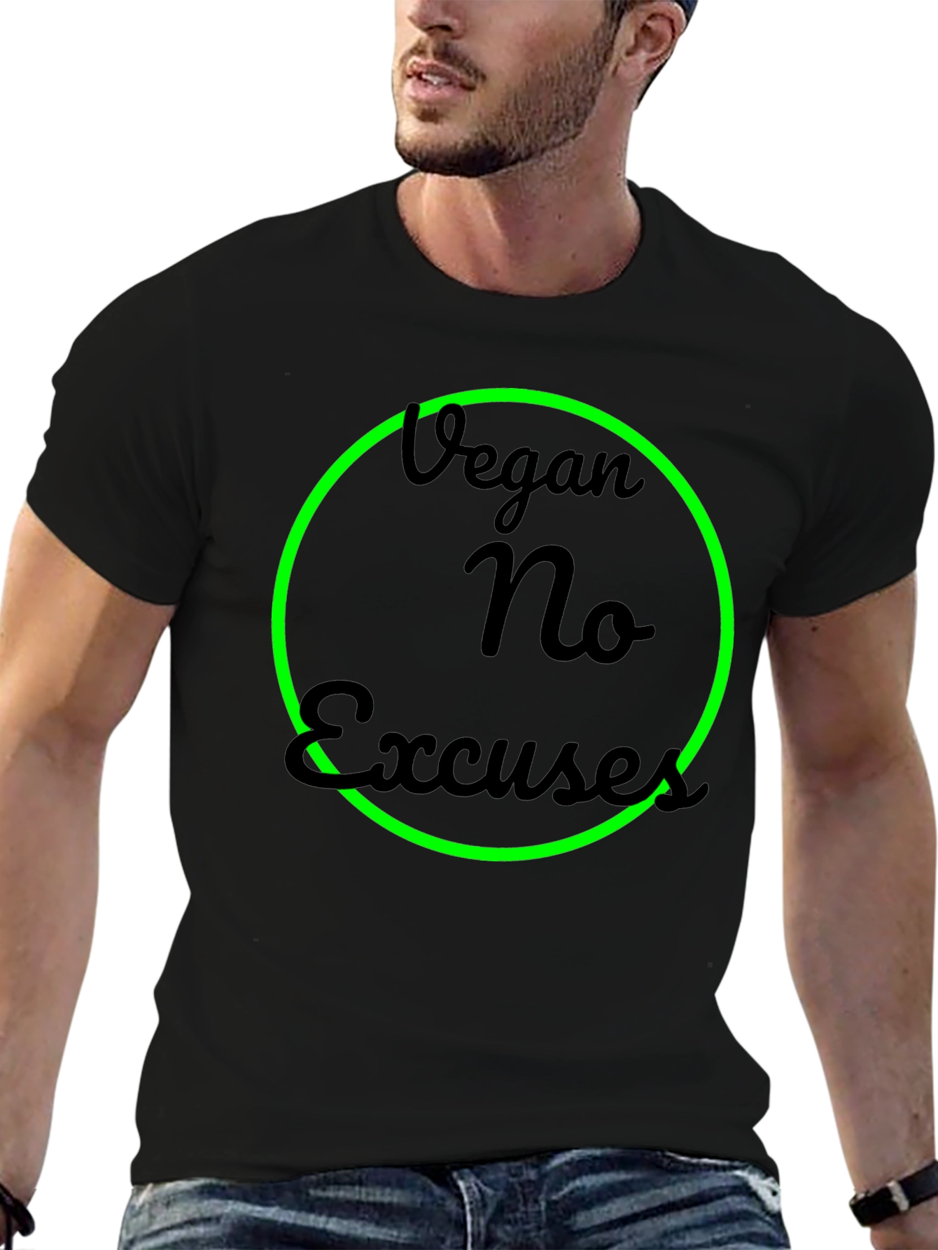 Vegan No Excuses Graphic Tee - Black