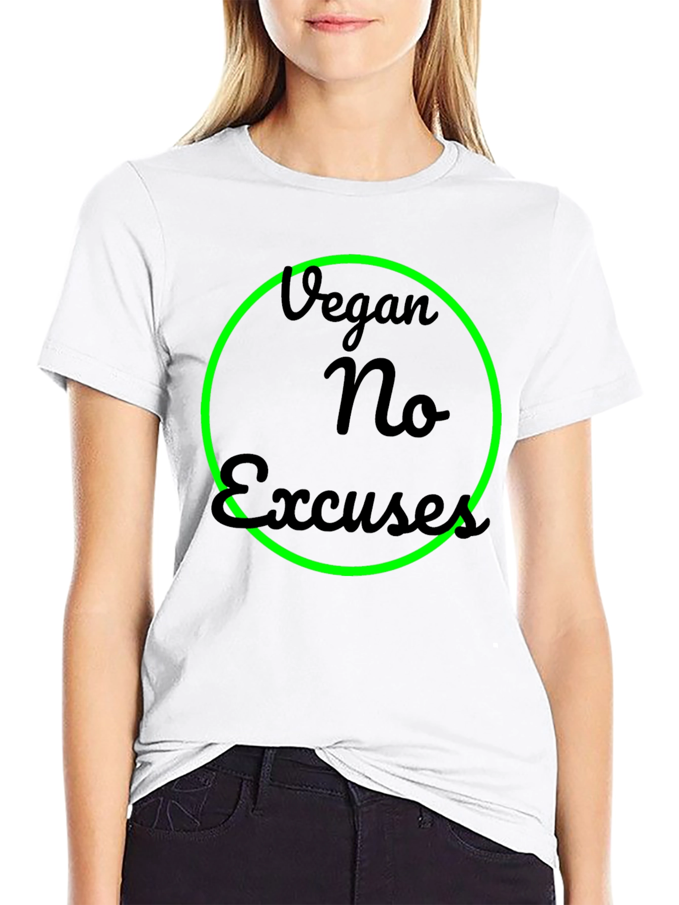 Vegan No Excuses Graphic Tee - Black