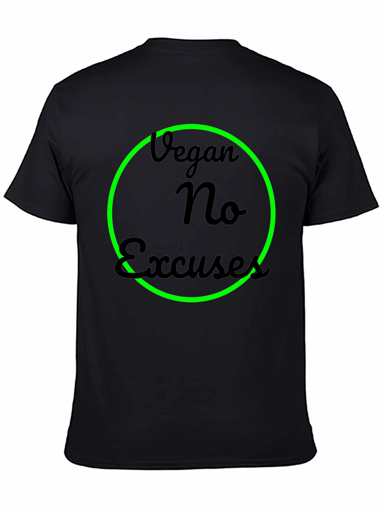 Vegan No Excuses Graphic Tee - Black