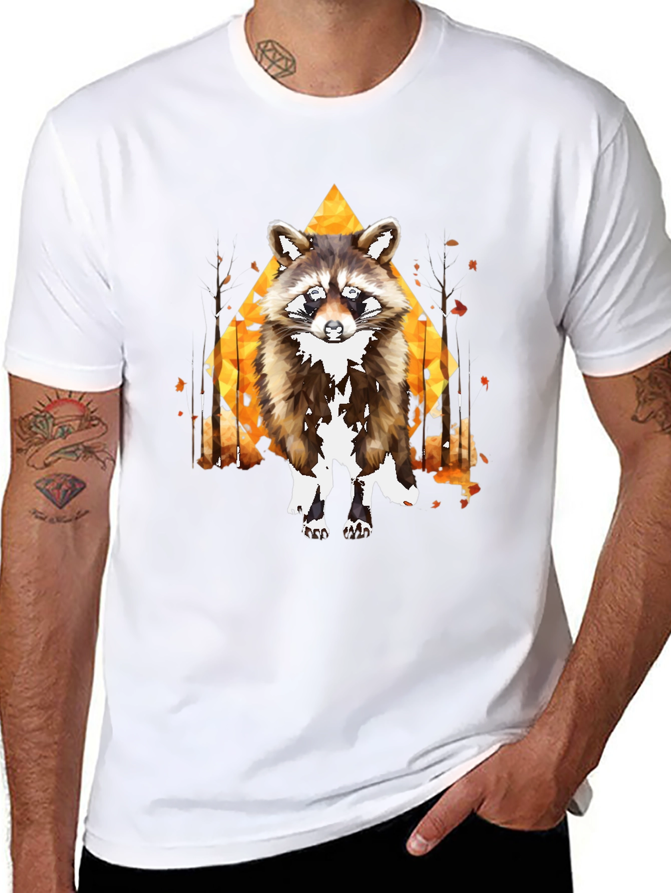 Raccoon Graphic Tee - Mens Black T-Shirt