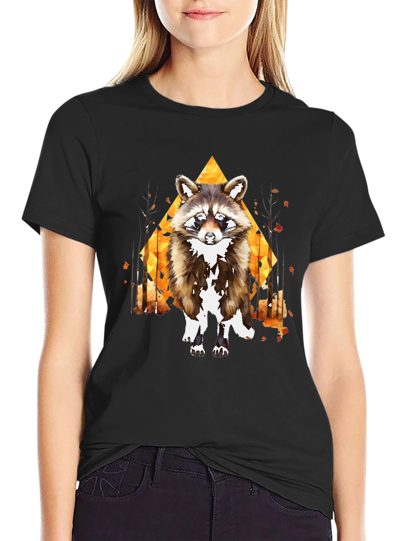 Raccoon Graphic Tee - Mens Black T-Shirt