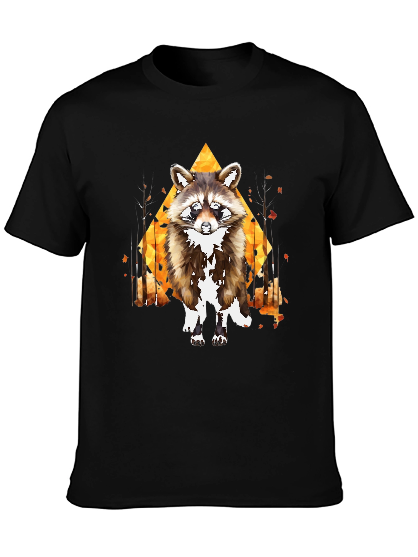 Raccoon Graphic Tee - Mens Black T-Shirt