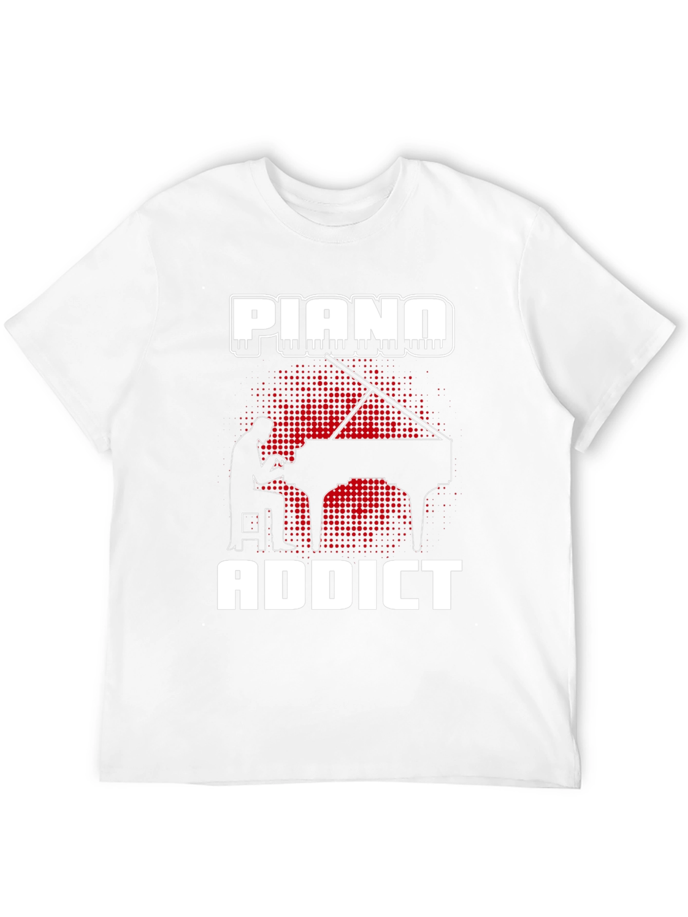 Piano Addict Graphic T-Shirt - Musician Gift