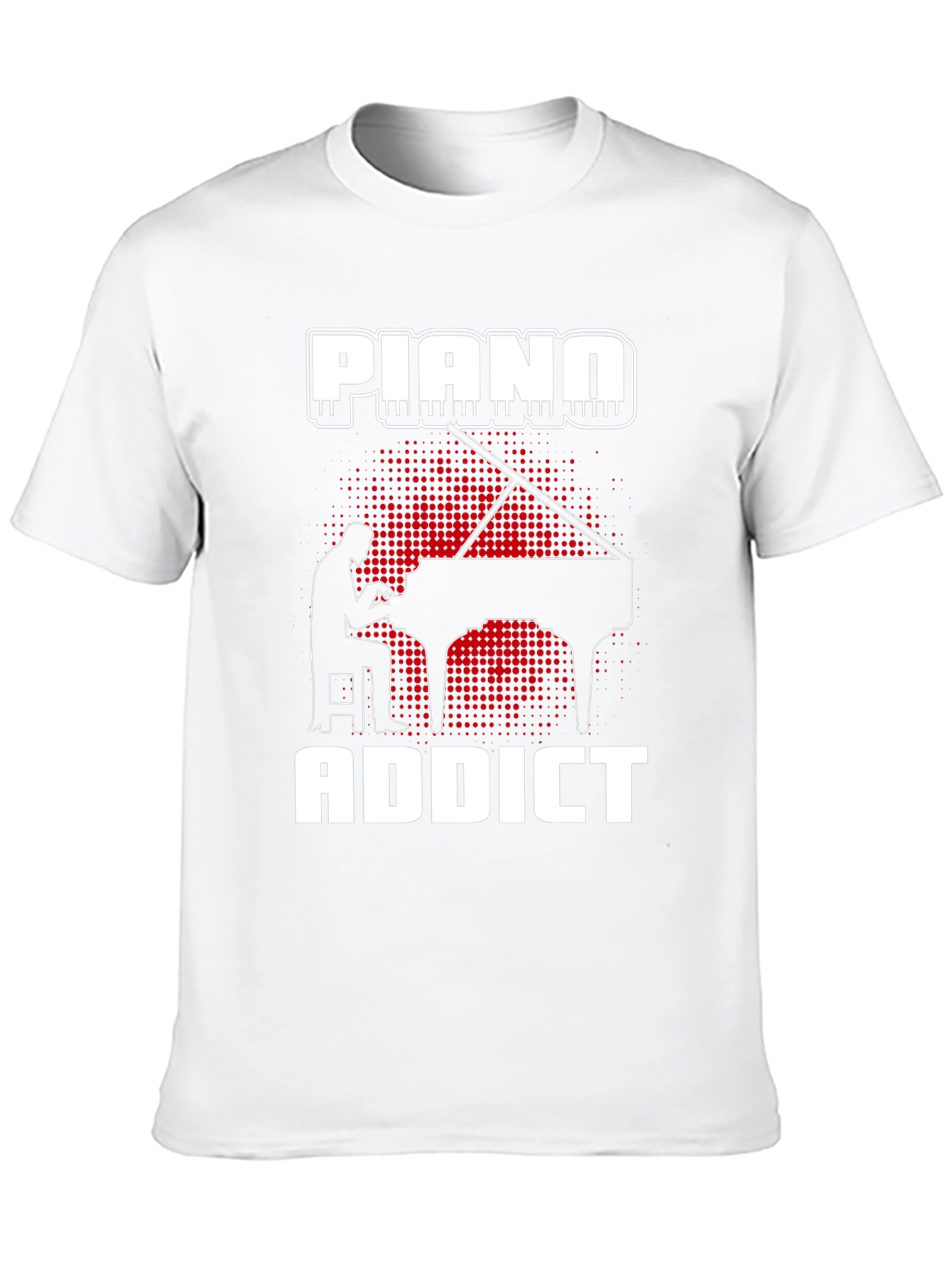 Piano Addict Graphic T-Shirt - Musician Gift