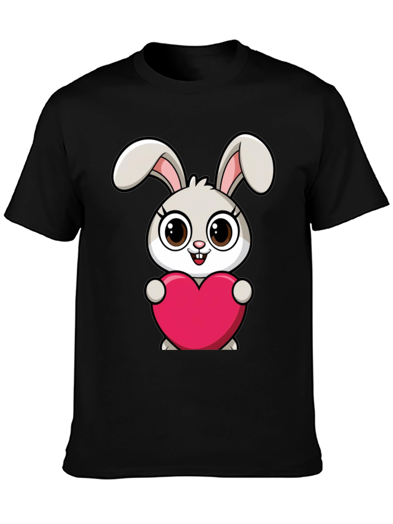 Cute Bunny Heart Graphic T-Shirt