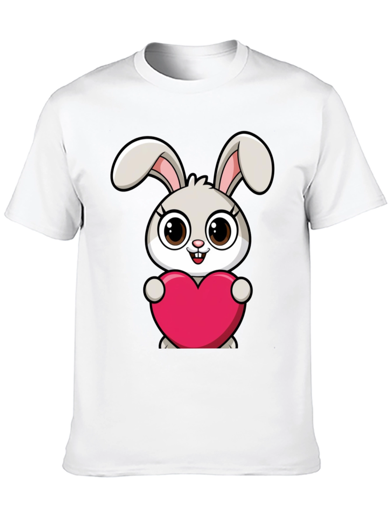 Cute Bunny Heart Graphic T-Shirt