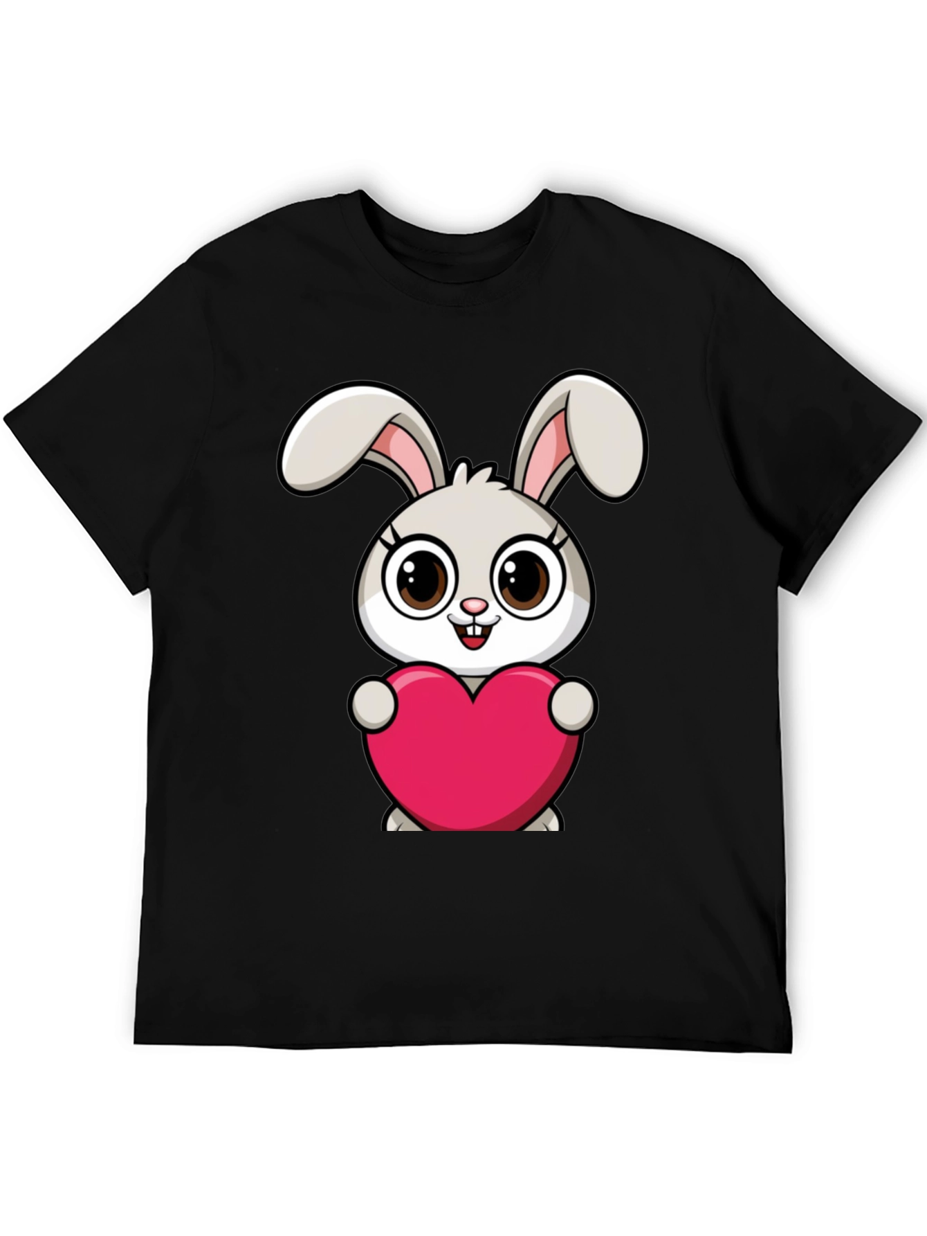 Cute Bunny Heart Graphic T-Shirt