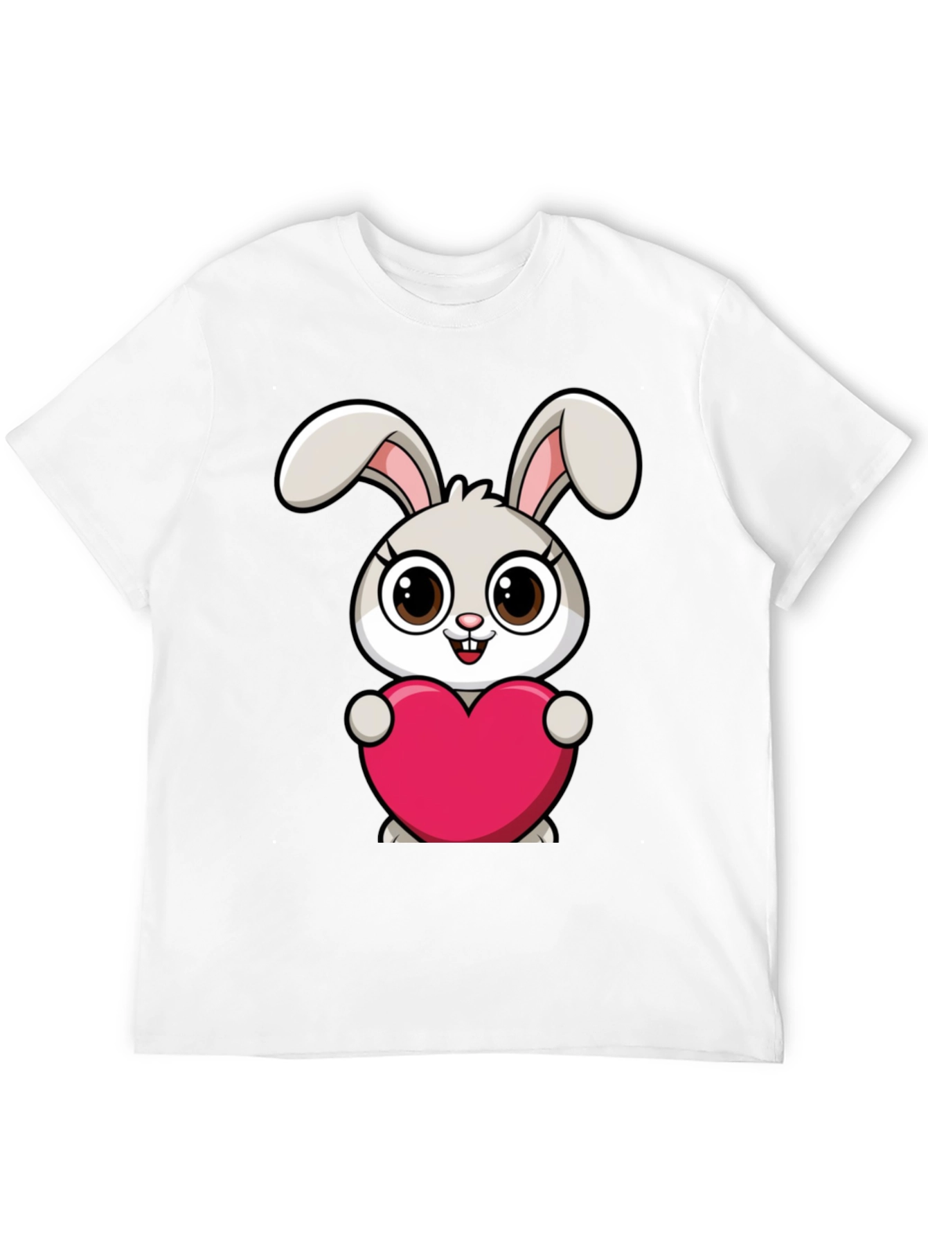 Cute Bunny Heart Graphic T-Shirt