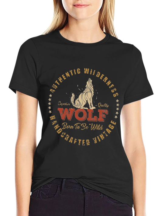 Wolf Wilderness Vintage Graphic T-Shirt