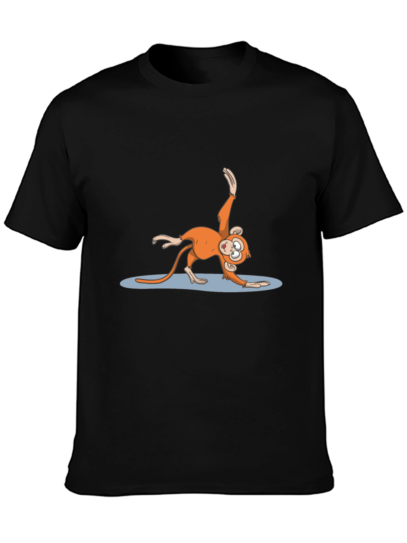 Yoga Monkey Black T-Shirt