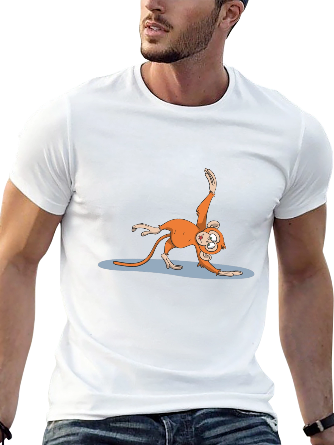Yoga Monkey Black T-Shirt