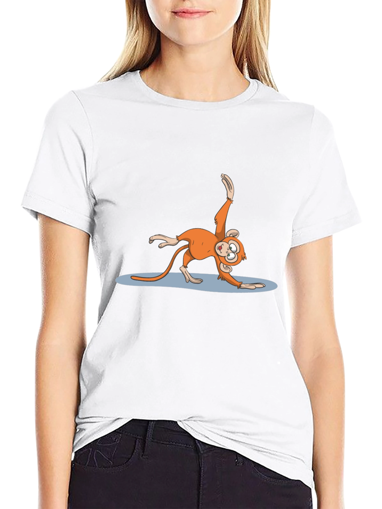 Yoga Monkey Black T-Shirt