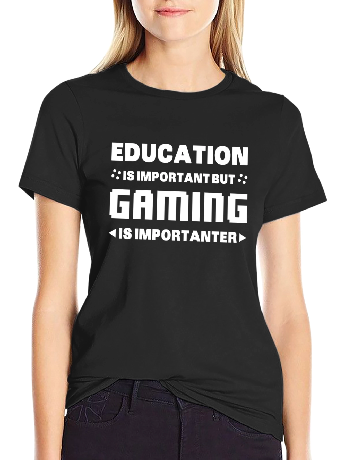 Gaming is Importanter T-Shirt - Black